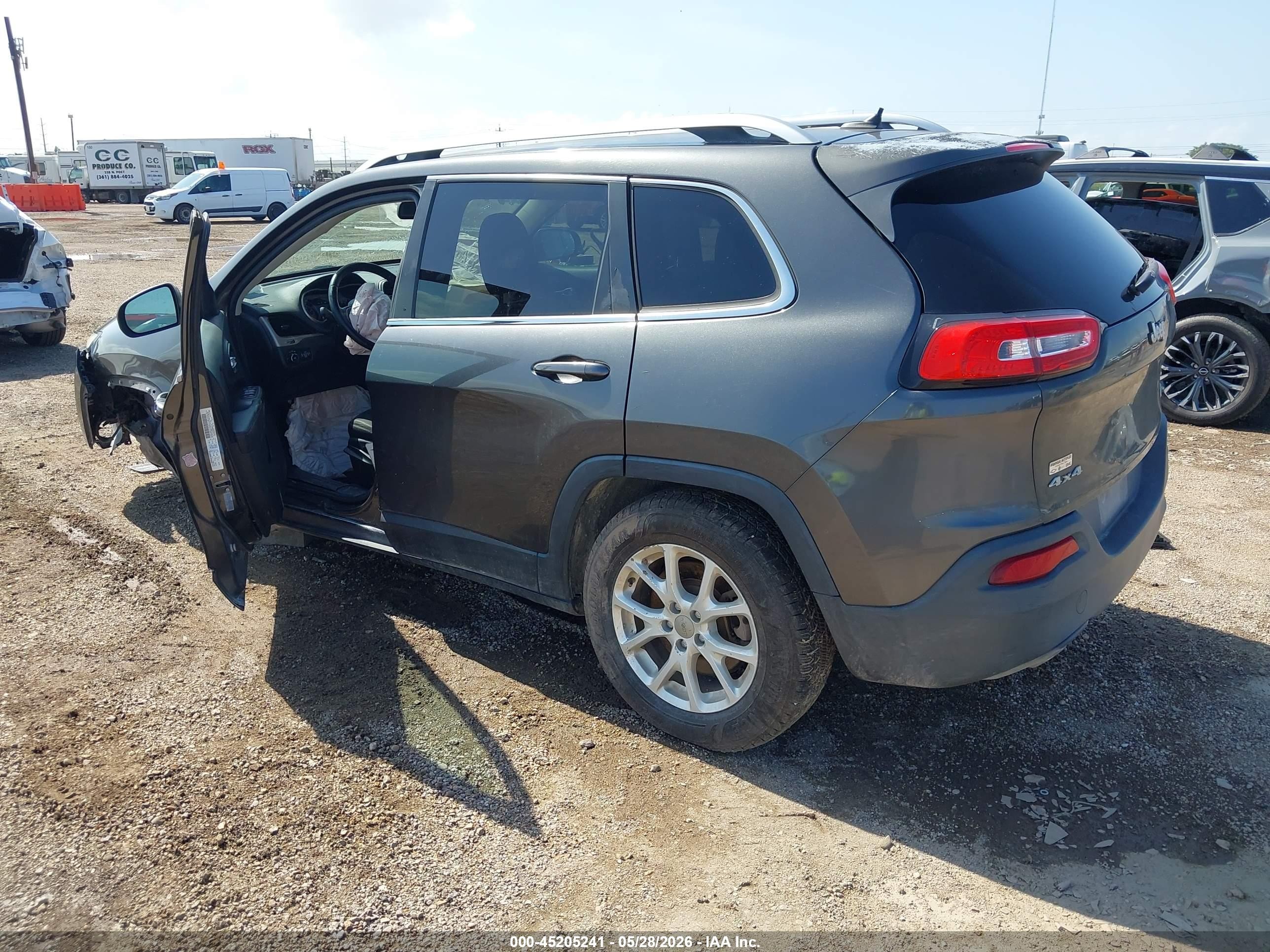 2014 Jeep Cherokee Latitude Gray vin: 1C4PJMCS2EW206165