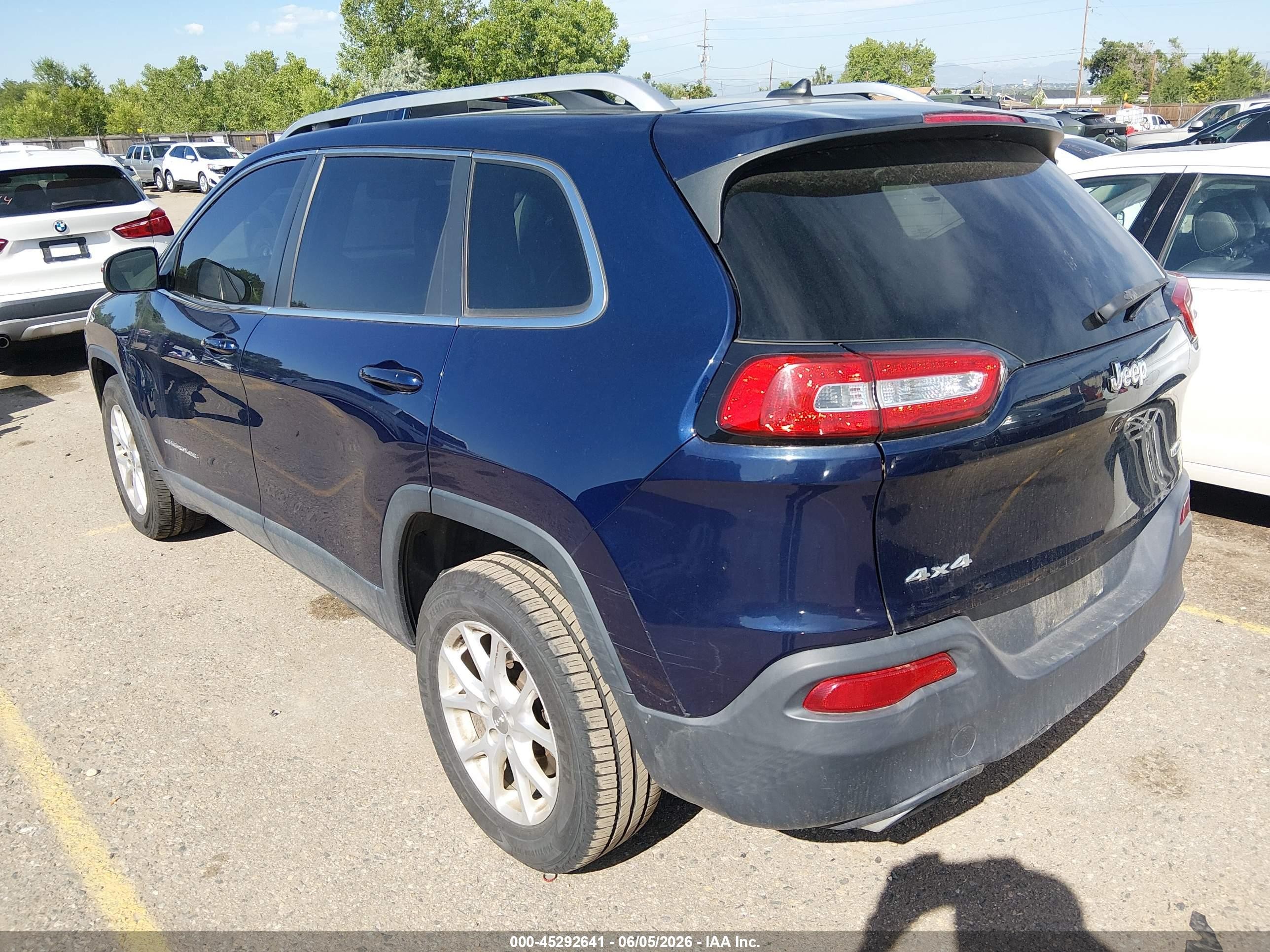 2015 Jeep Cherokee Latitude Dark Blue vin: 1C4PJMCS2FW594824