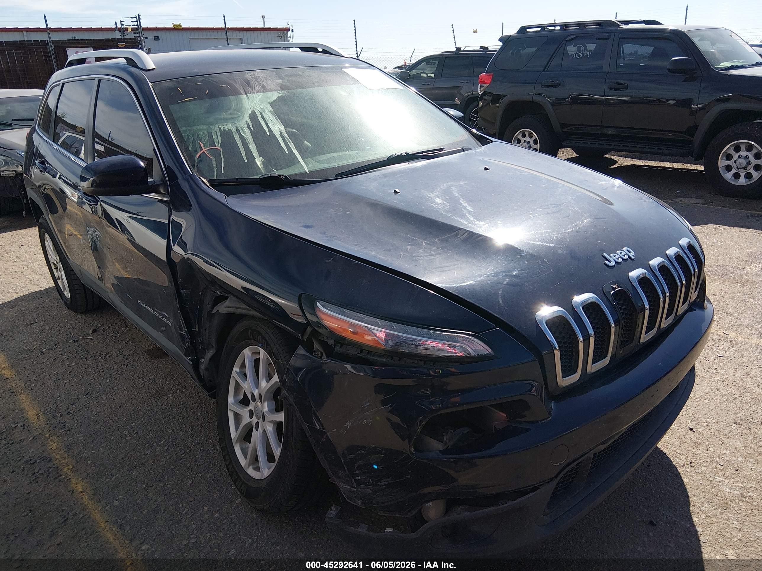 2015 Jeep Cherokee Latitude Dark Blue vin: 1C4PJMCS2FW594824