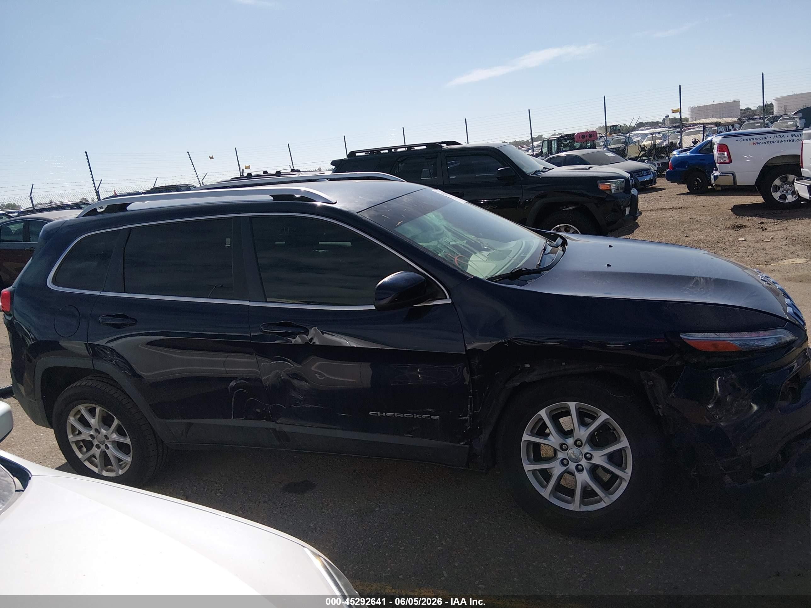 2015 Jeep Cherokee Latitude Dark Blue vin: 1C4PJMCS2FW594824
