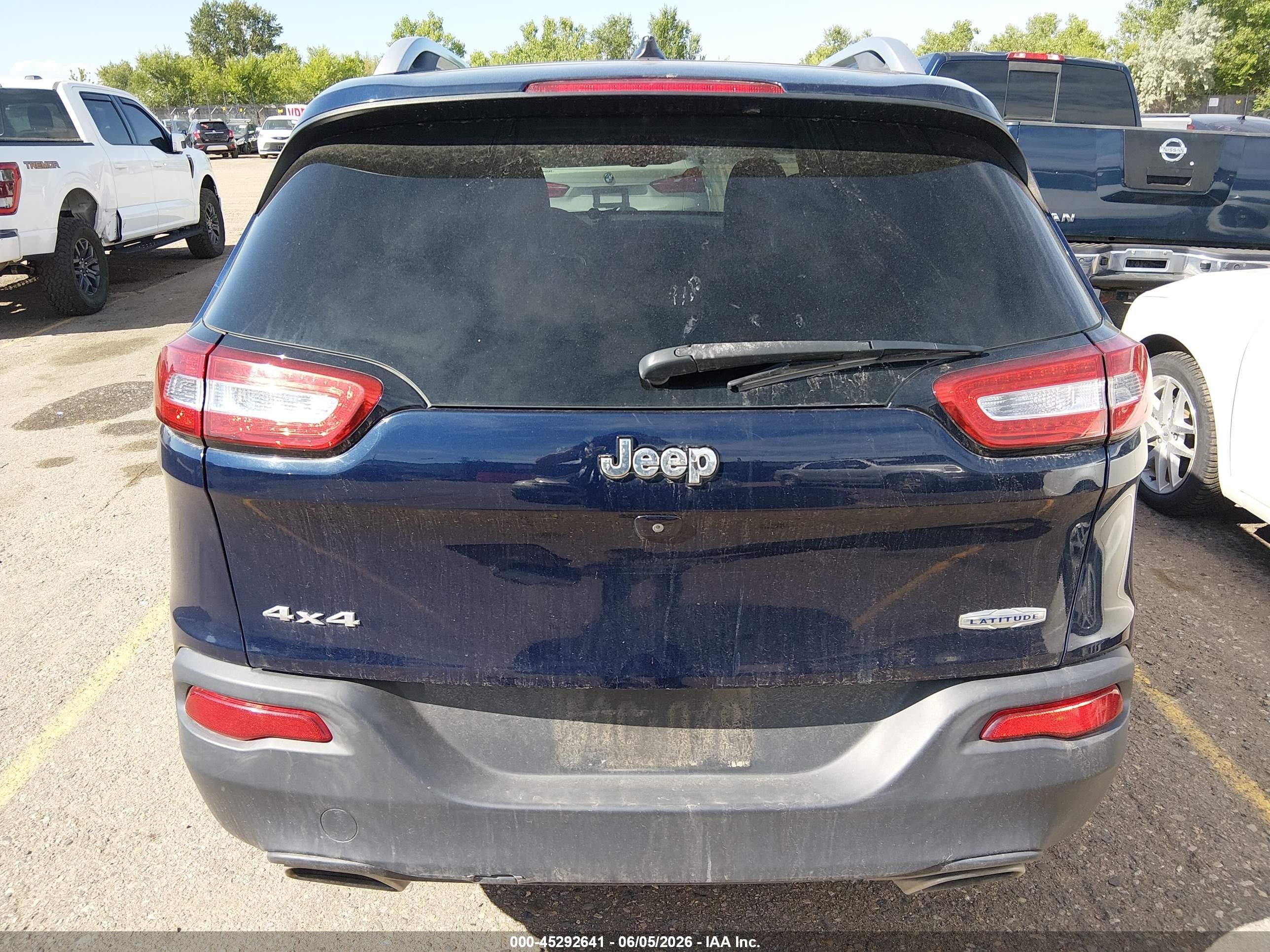 2015 Jeep Cherokee Latitude Dark Blue vin: 1C4PJMCS2FW594824