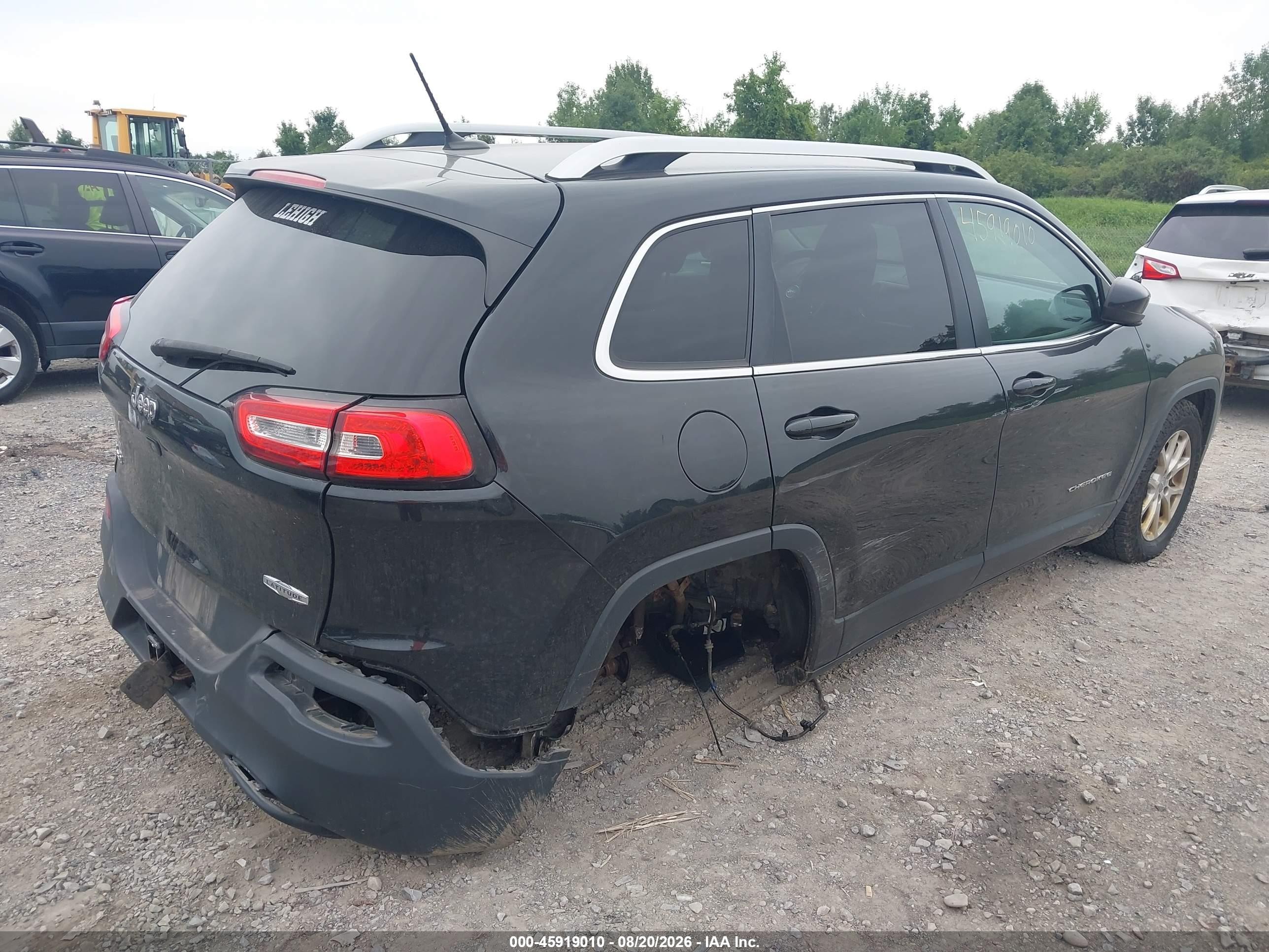 2015 Jeep Cherokee Latitude Black vin: 1C4PJMCS2FW685821