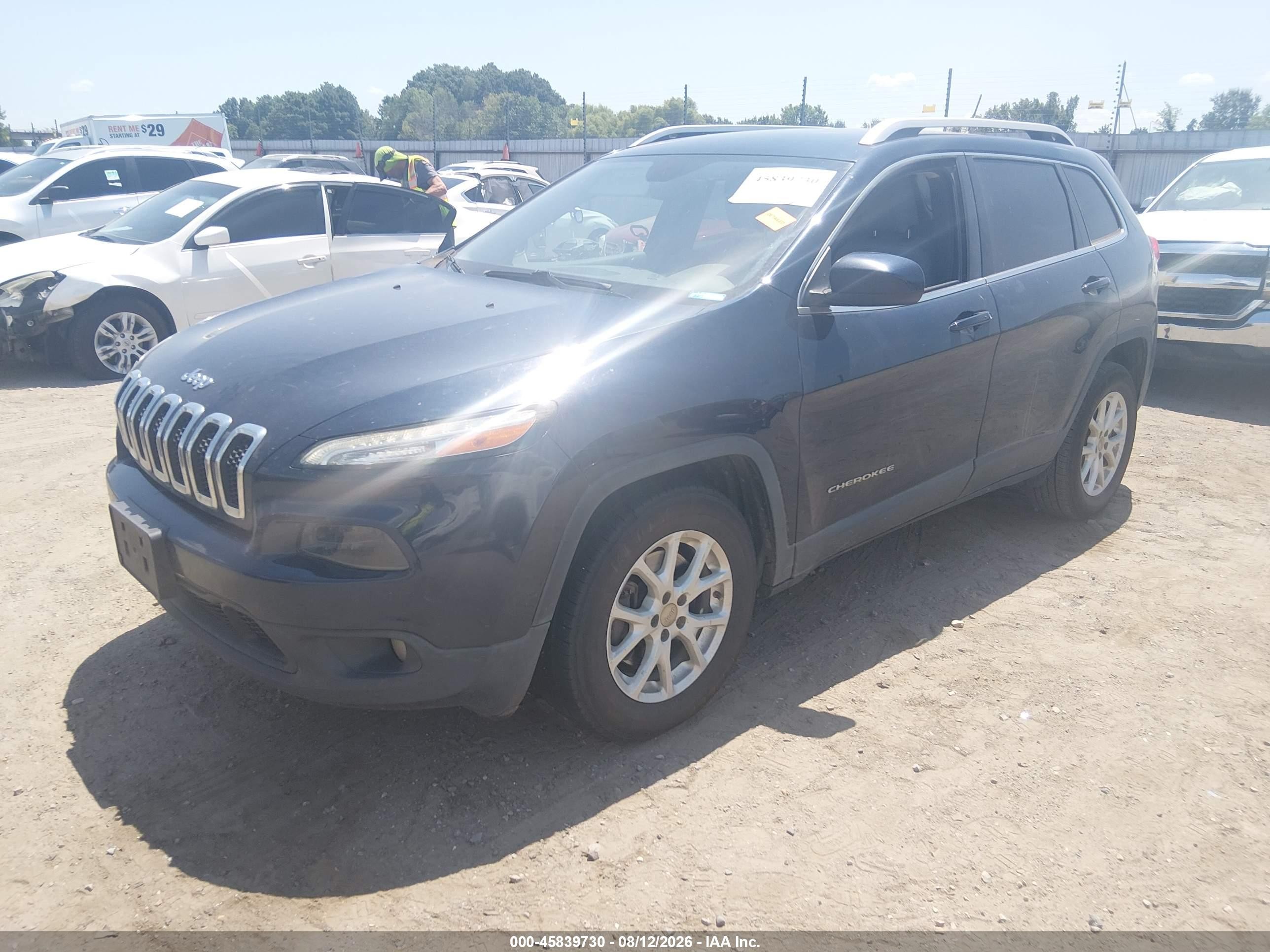 2015 Jeep Cherokee Latitude Dark Blue vin: 1C4PJMCS2FW768763