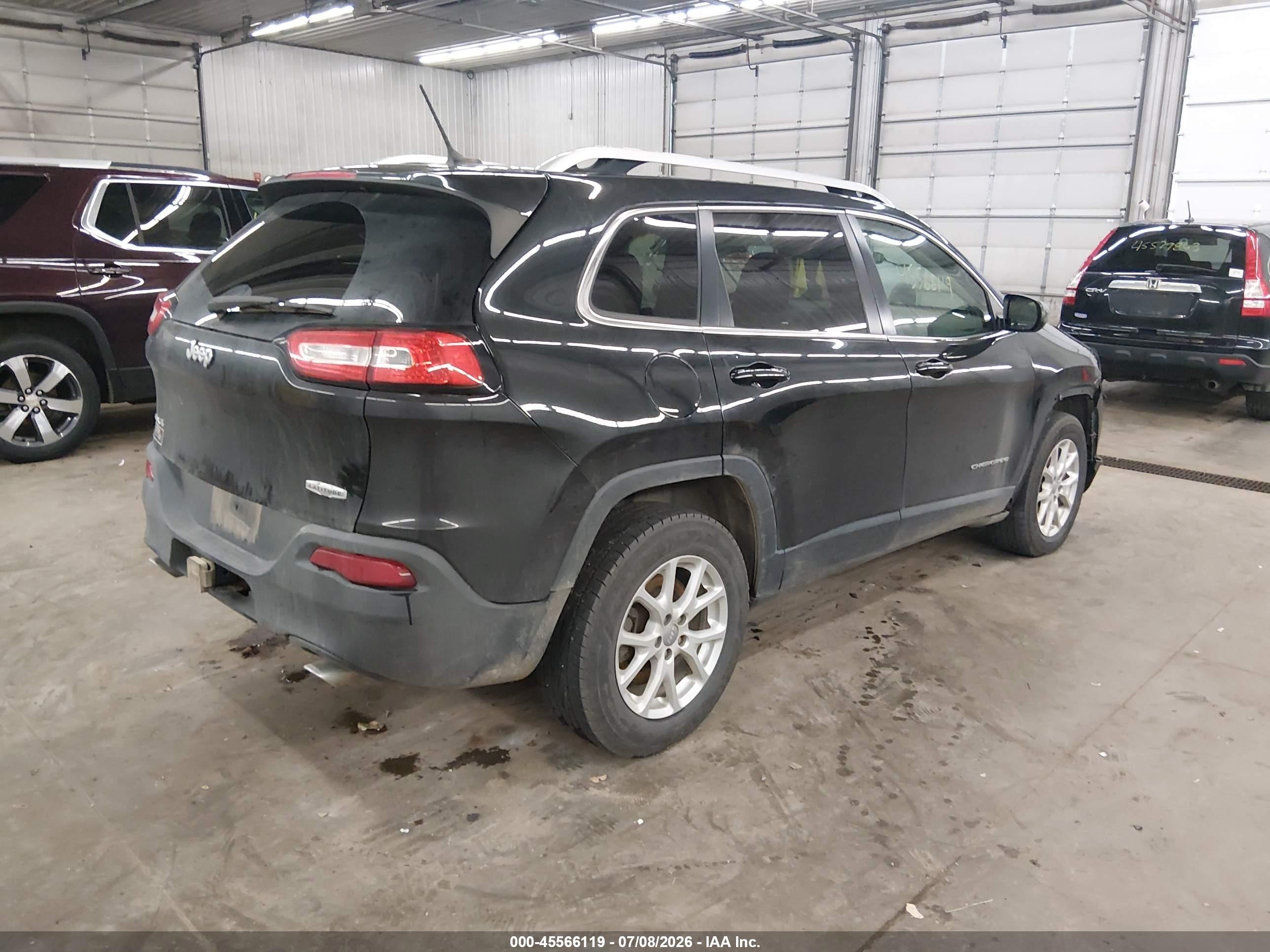 2014 Jeep Cherokee Latitude Black vin: 1C4PJMCS3EW225128