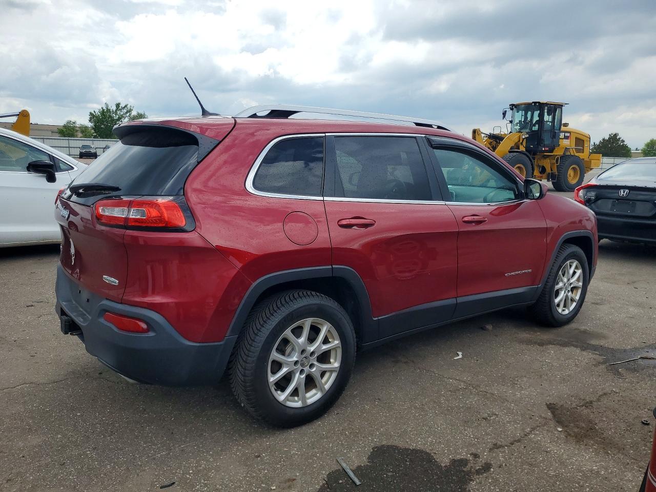 2015 Jeep Cherokee Latitude Red vin: 1C4PJMCS3FW546488