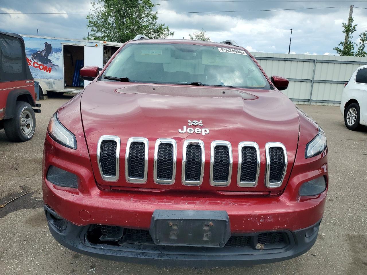 2015 Jeep Cherokee Latitude Red vin: 1C4PJMCS3FW546488