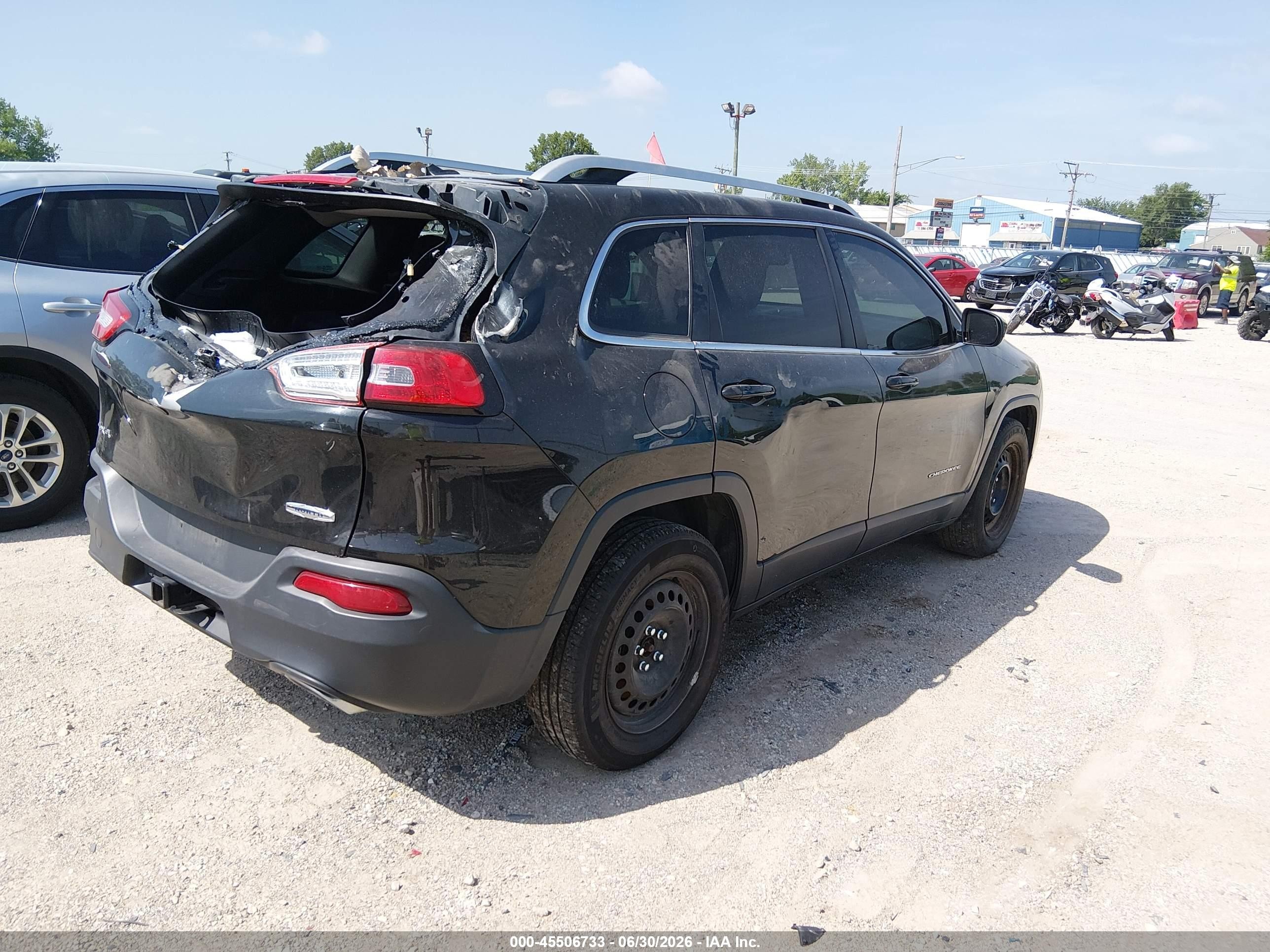 2015 Jeep Cherokee North Black vin: 1C4PJMCS3FW568281