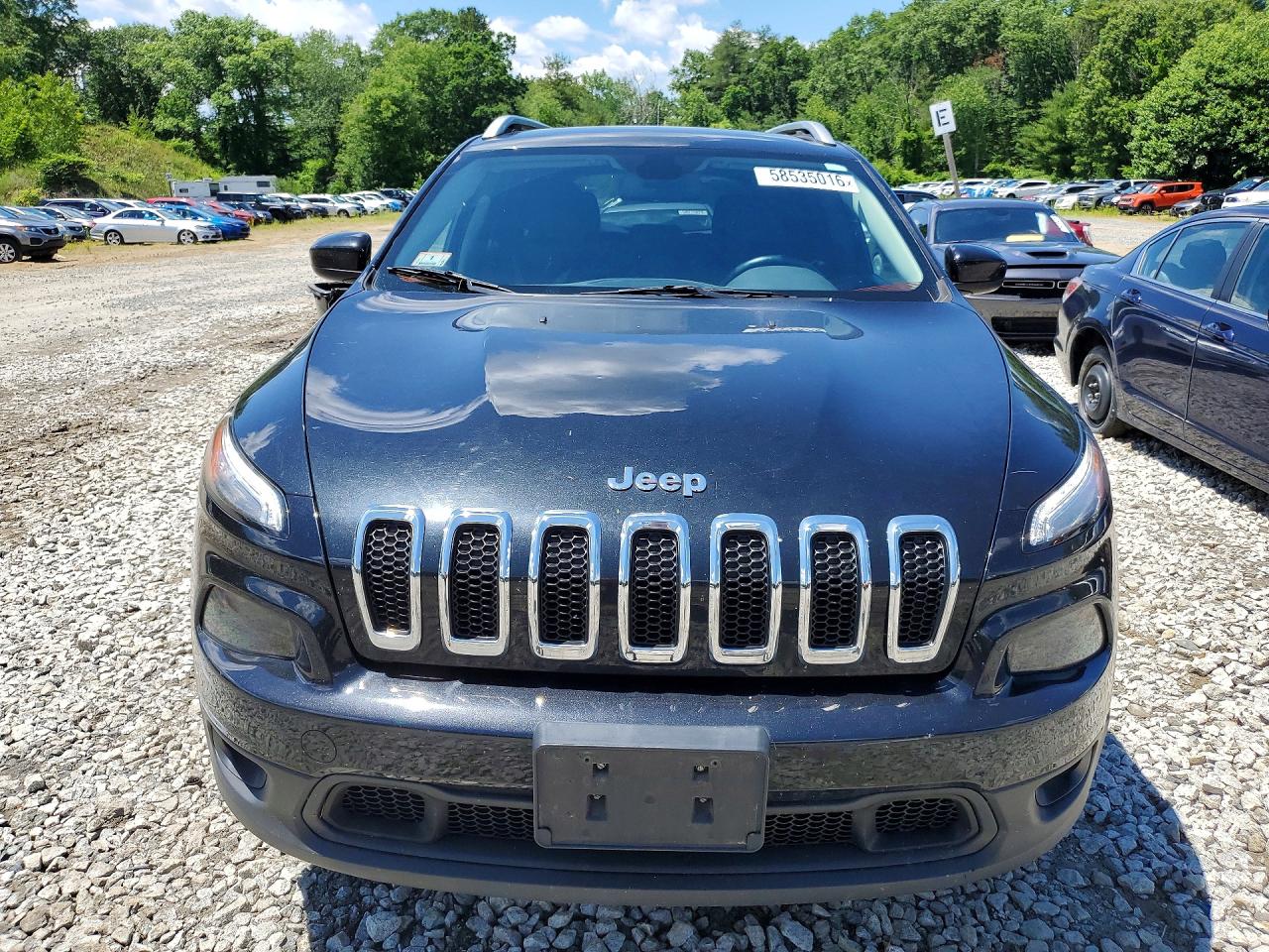2015 Jeep Cherokee Latitude Black vin: 1C4PJMCS3FW627202