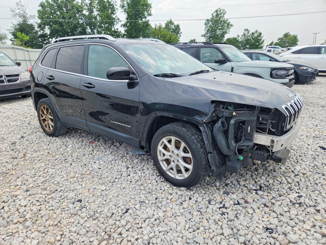 2014 Jeep Cherokee Latitude Black vin: 1C4PJMCS4EW146566