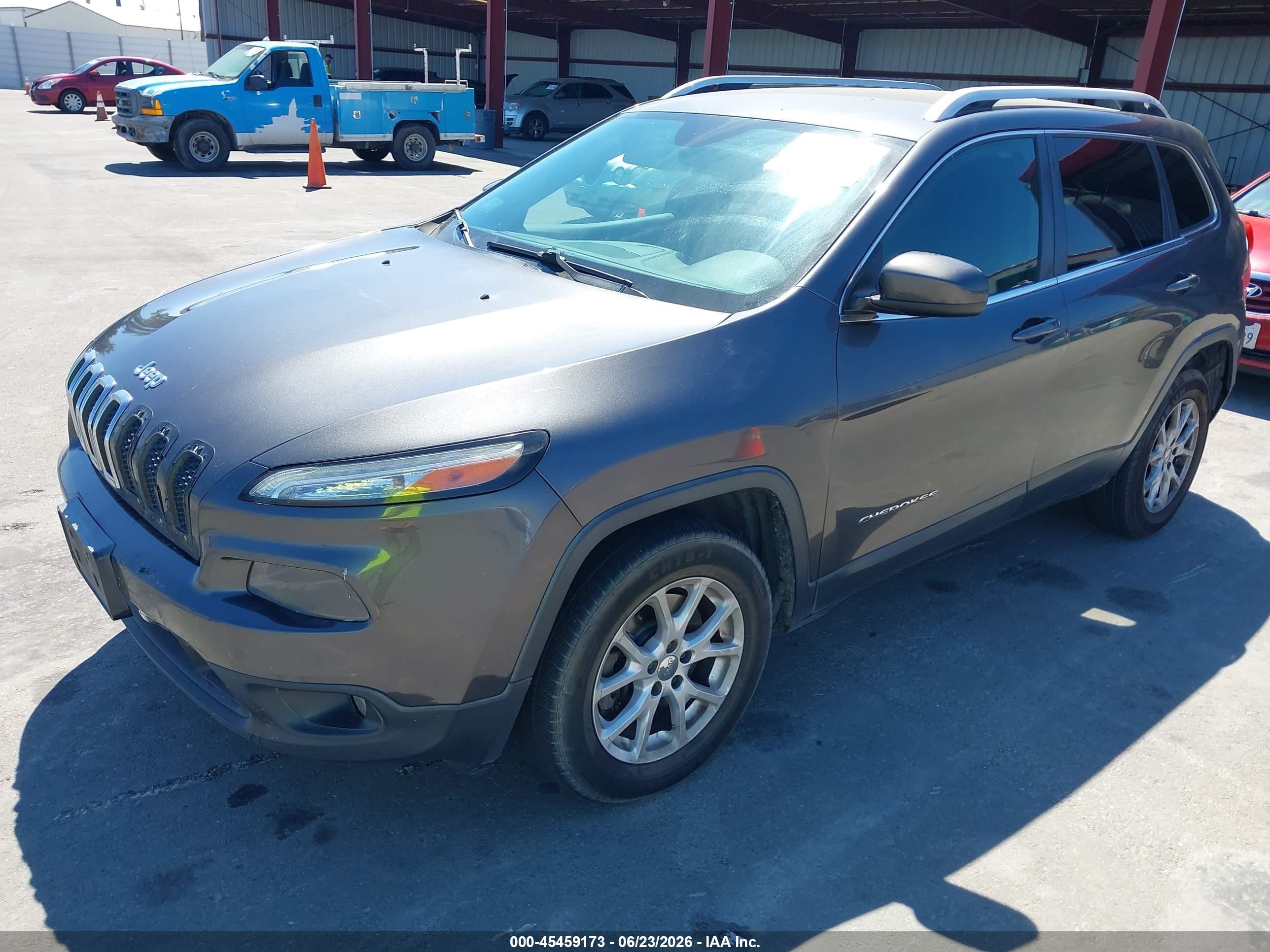 2014 Jeep Cherokee Latitude Gray vin: 1C4PJMCS4EW149659