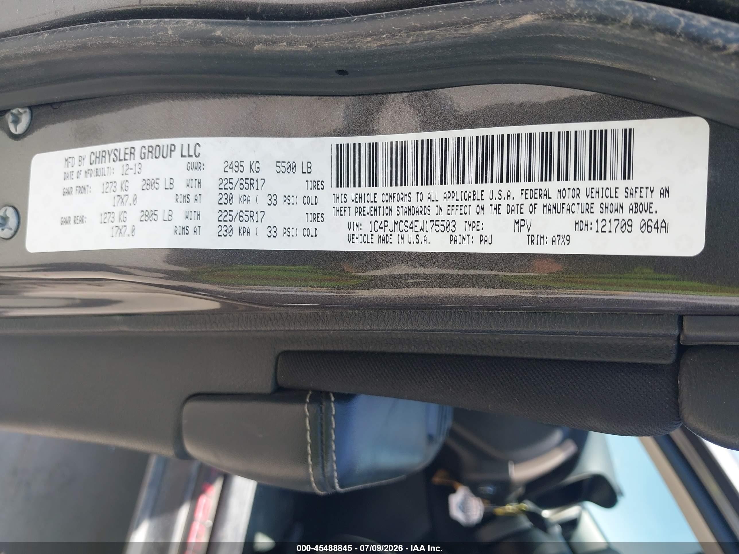 2014 Jeep Cherokee Latitude Gray vin: 1C4PJMCS4EW175503
