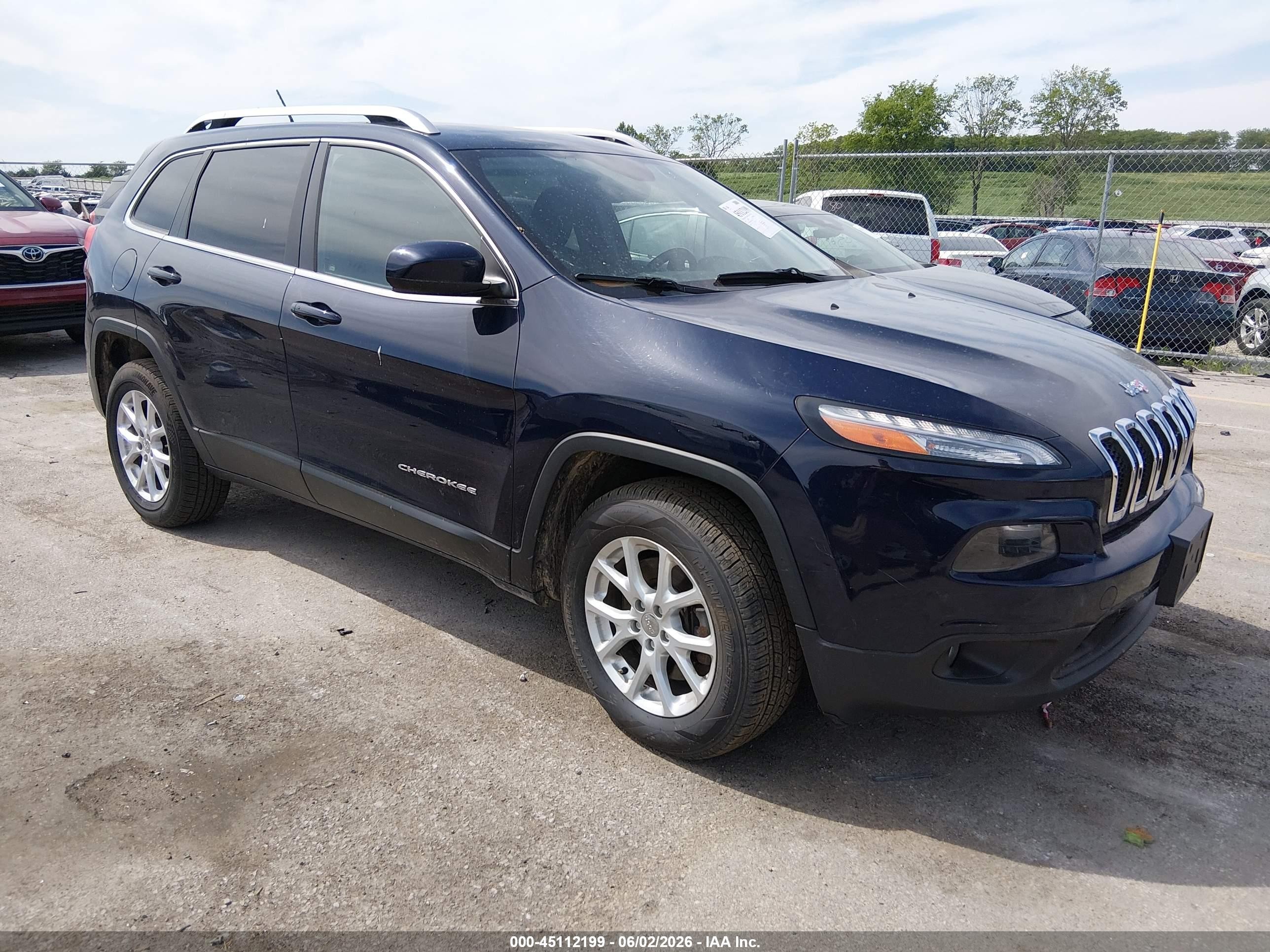 2014 Jeep Cherokee North Синий vin: 1C4PJMCS4EW214638