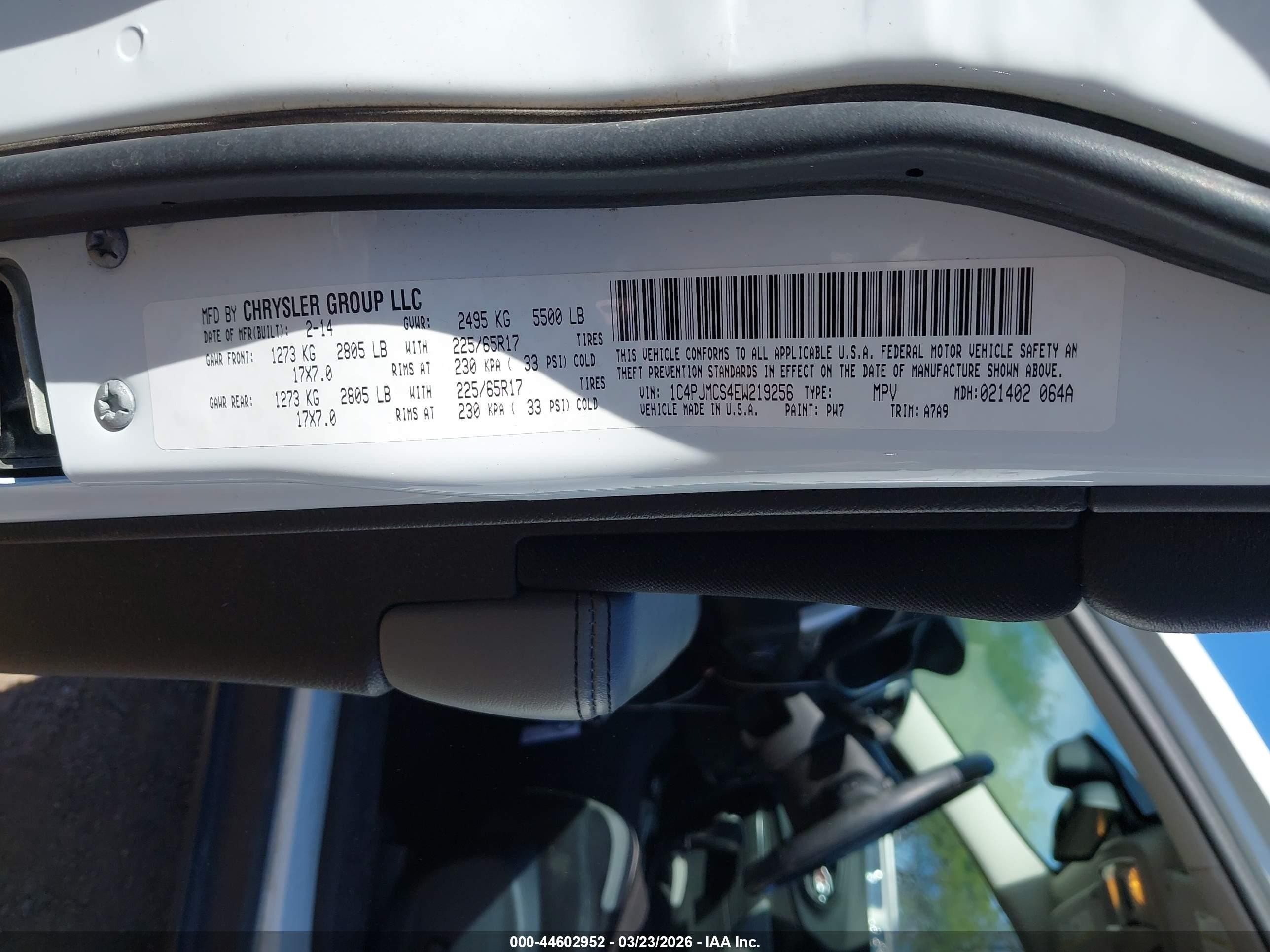 2014 Jeep Cherokee Latitude Белый vin: 1C4PJMCS4EW219256