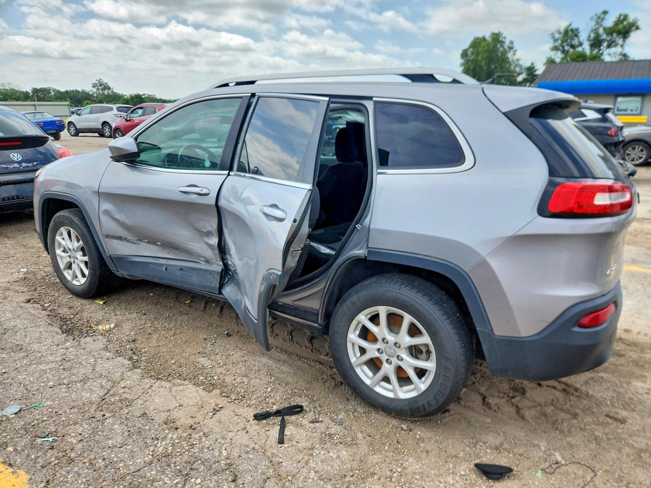 2014 Jeep Cherokee Latitude Серый vin: 1C4PJMCS4EW252077
