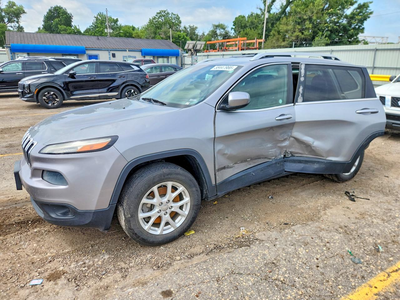 2014 Jeep Cherokee Latitude Gray vin: 1C4PJMCS4EW252077