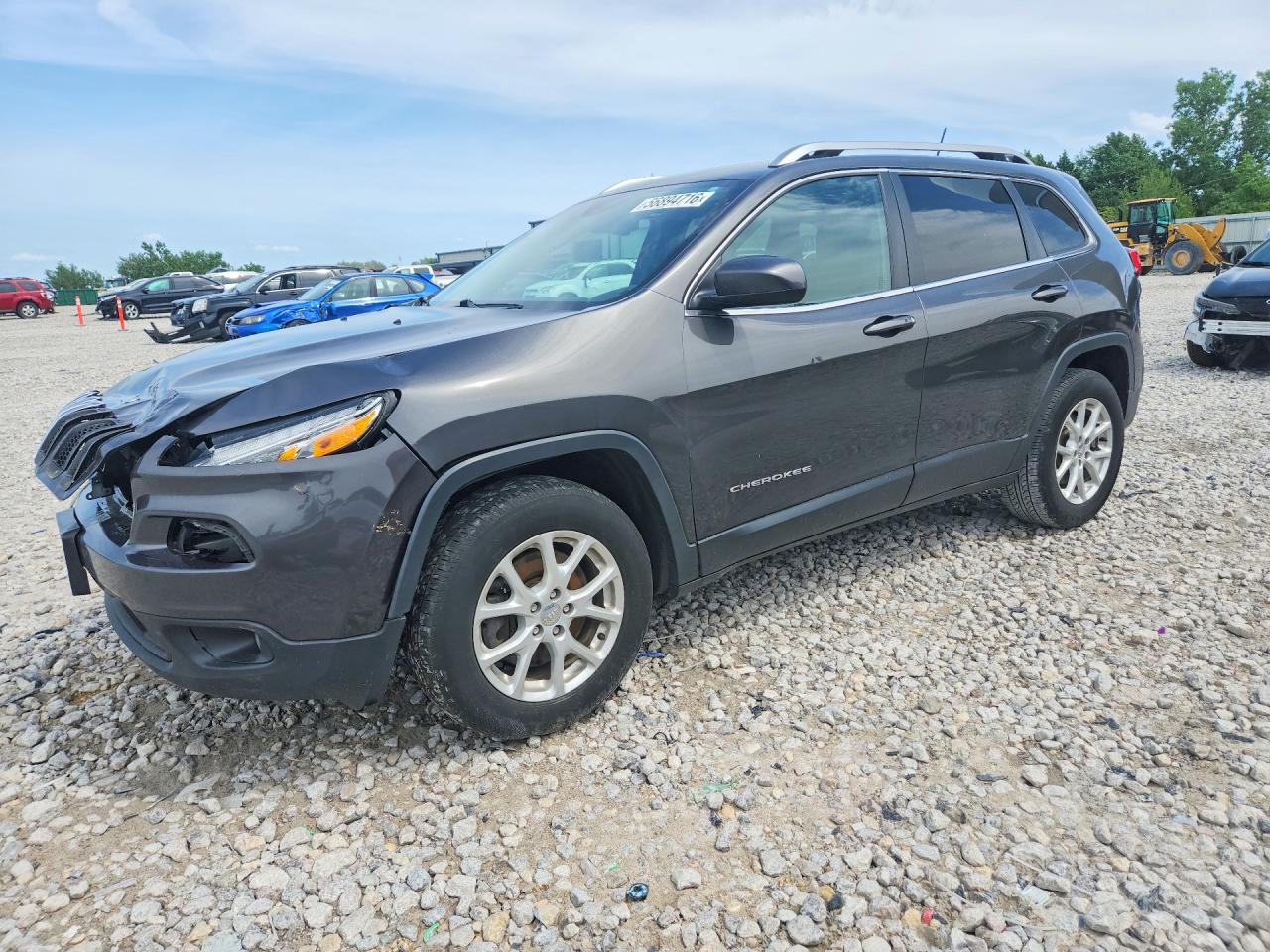 2014 Jeep Cherokee Latitude Gray vin: 1C4PJMCS5EW197431