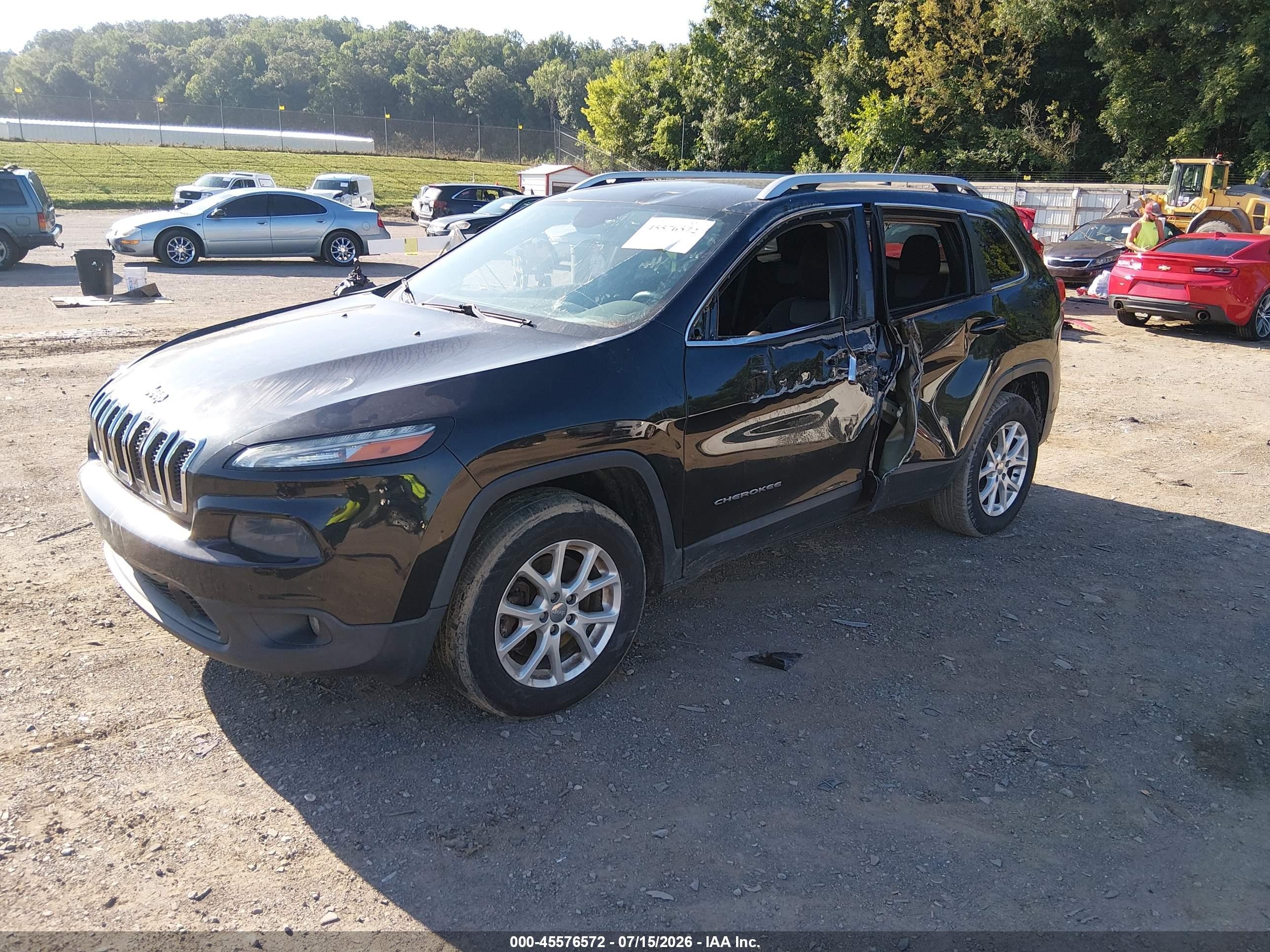 2014 Jeep Cherokee Latitude Black vin: 1C4PJMCS5EW260804