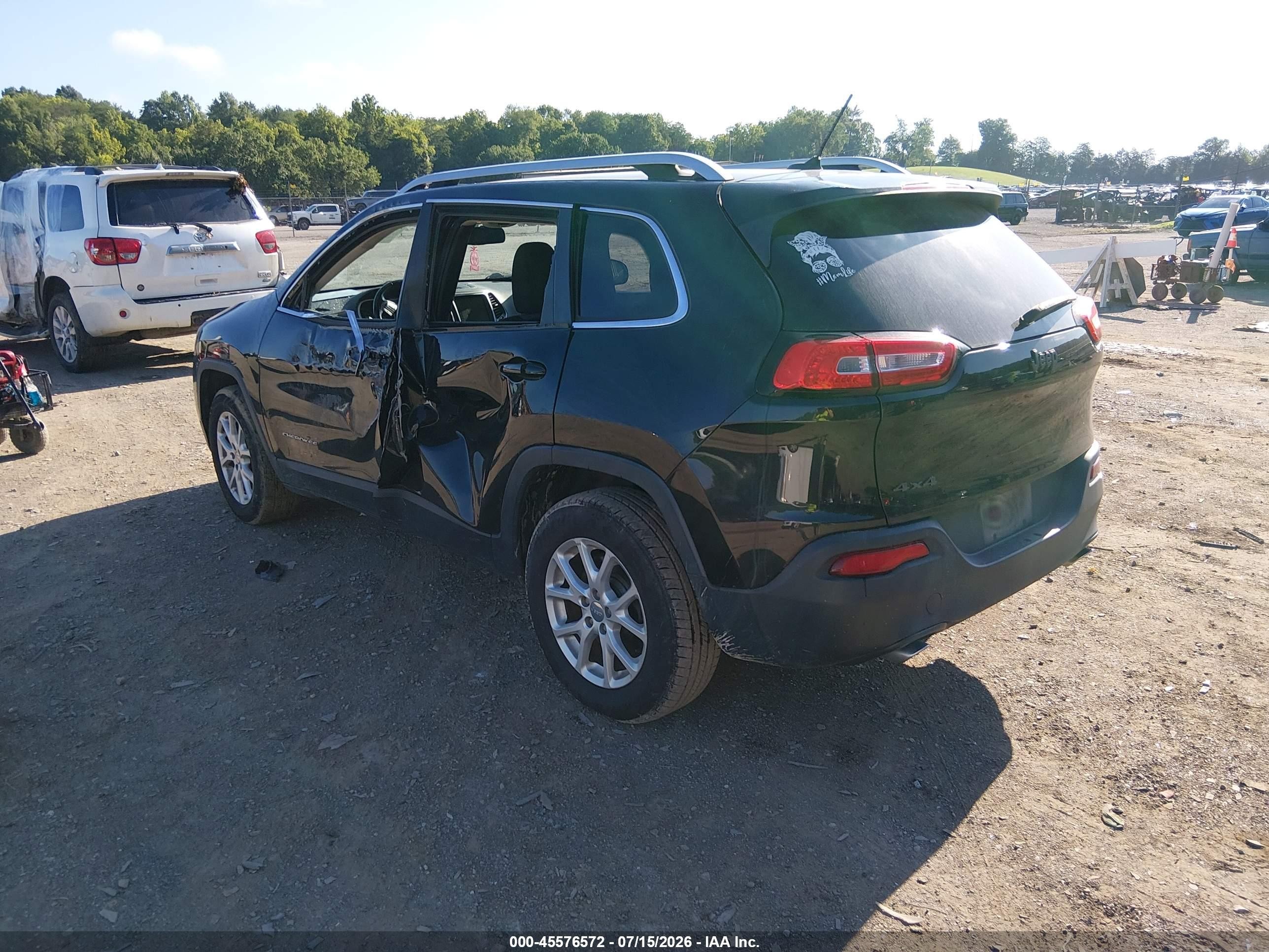 2014 Jeep Cherokee Latitude Black vin: 1C4PJMCS5EW260804