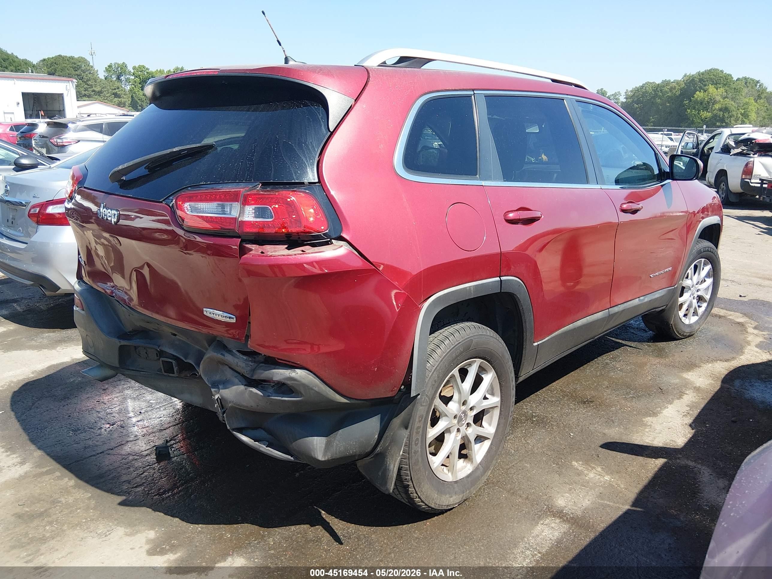 2014 Jeep Cherokee Latitude Burgundy vin: 1C4PJMCS5EW317695