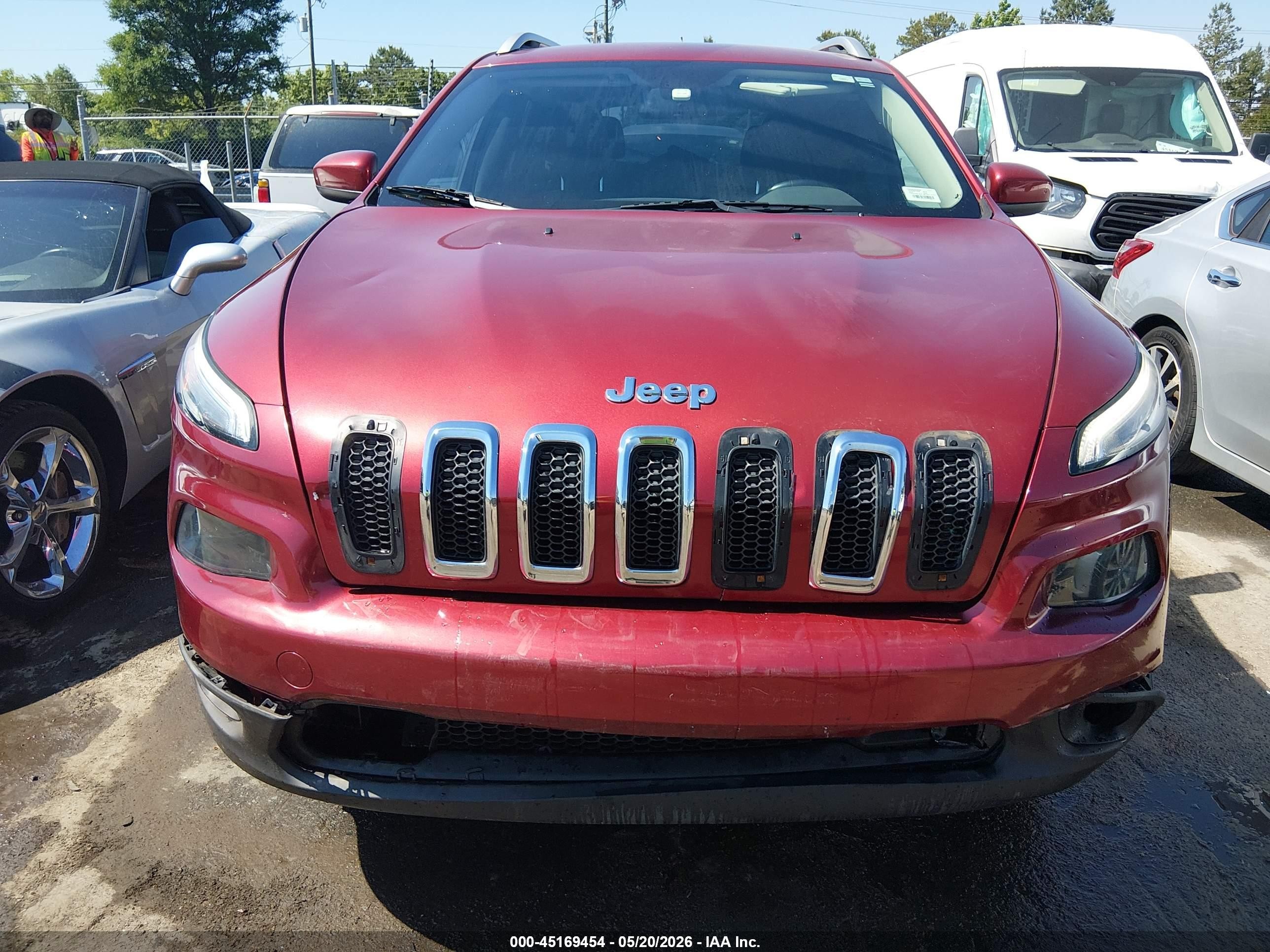 2014 Jeep Cherokee Latitude Burgundy vin: 1C4PJMCS5EW317695