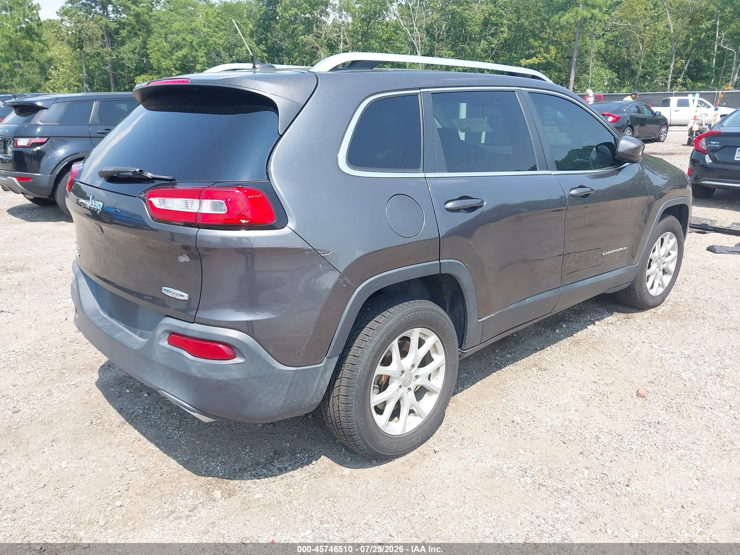 2015 Jeep Cherokee Latitude Black vin: 1C4PJMCS5FW601071