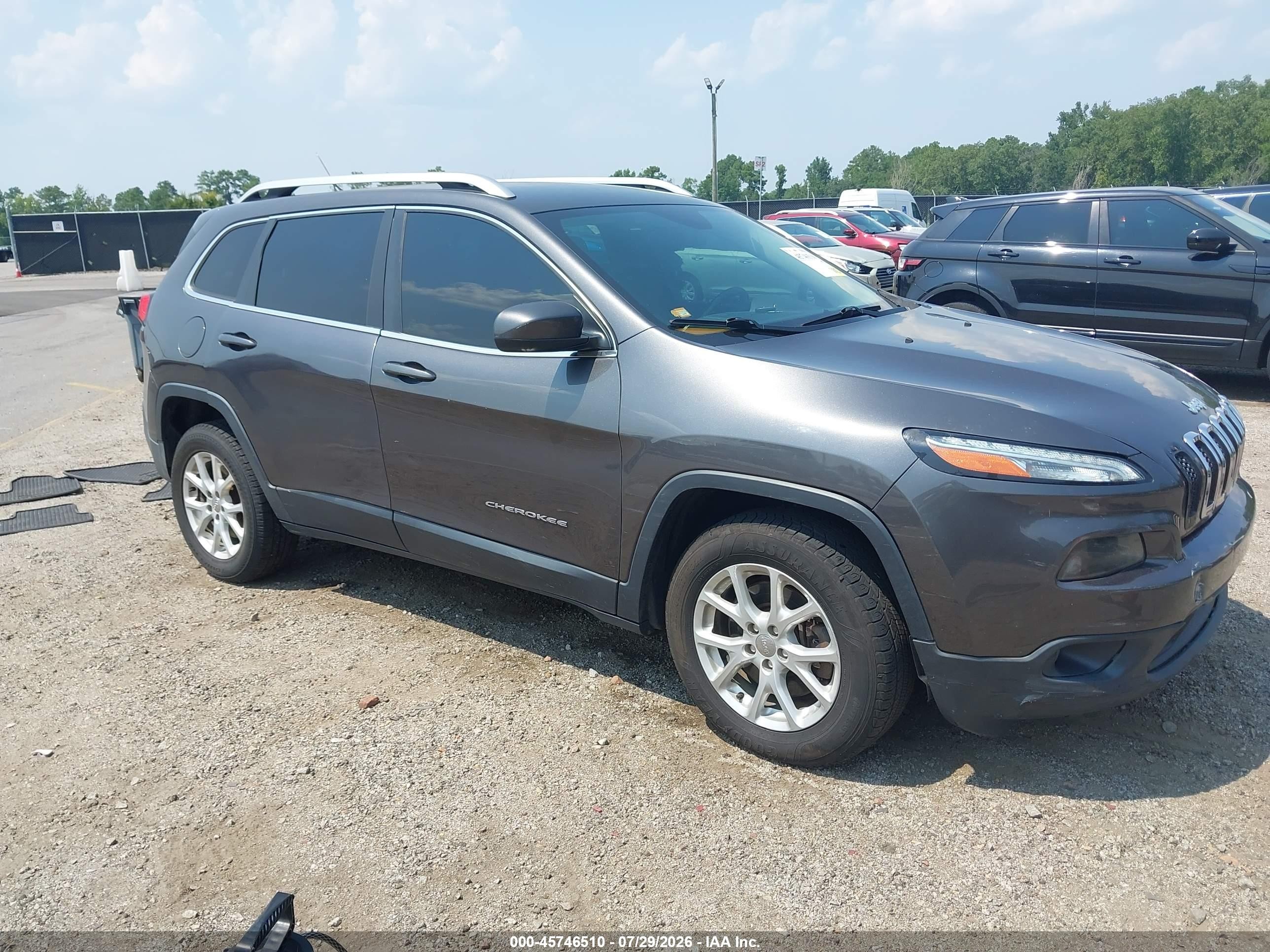 2015 Jeep Cherokee Latitude Black vin: 1C4PJMCS5FW601071