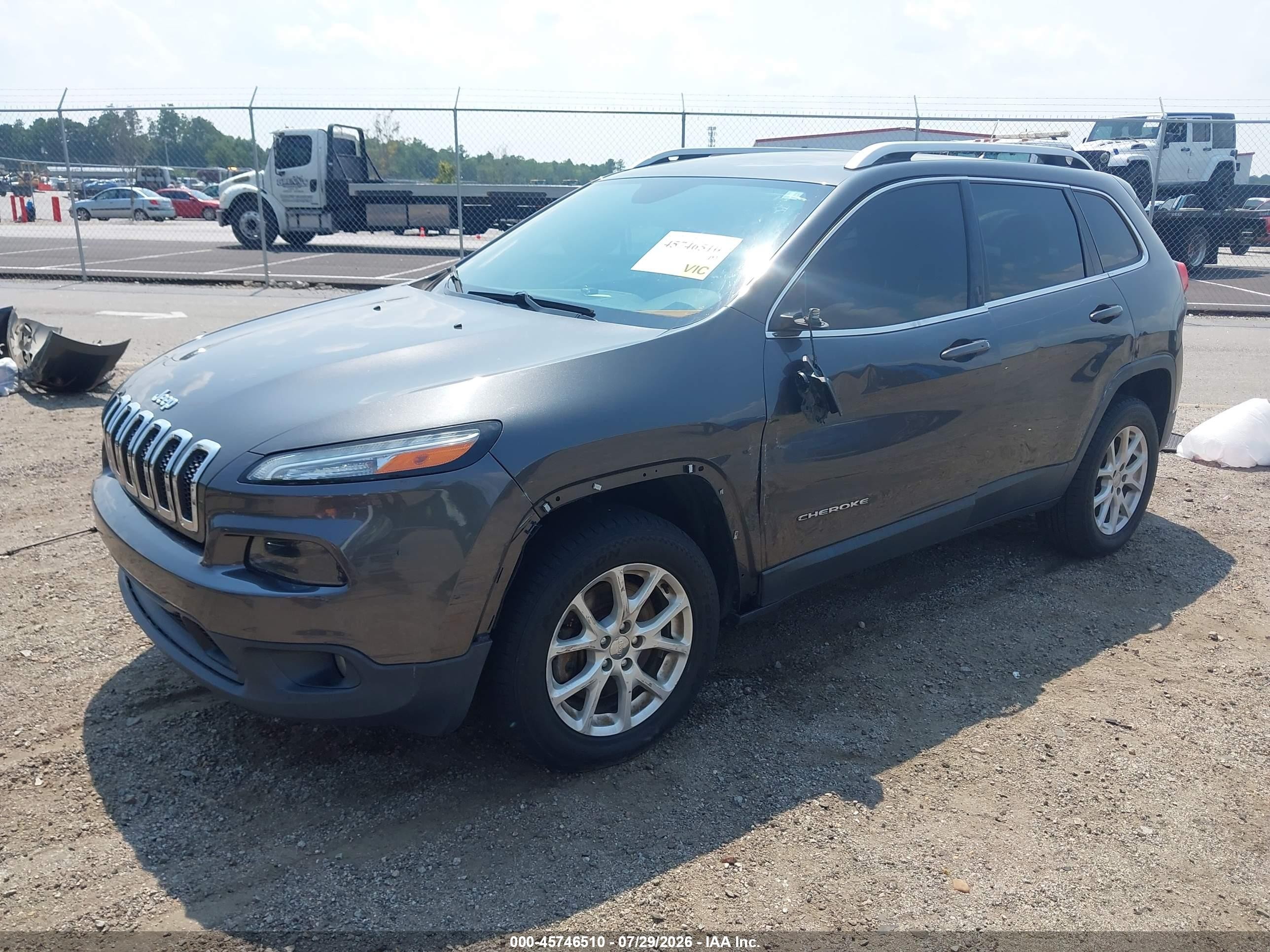 2015 Jeep Cherokee Latitude Black vin: 1C4PJMCS5FW601071