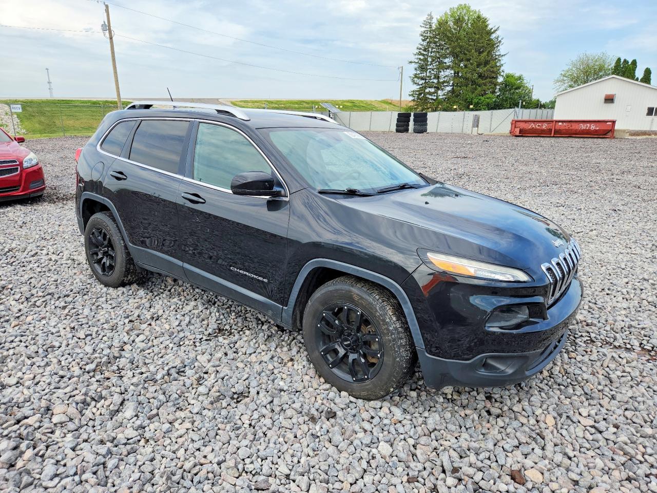 2015 Jeep Cherokee Latitude Черный vin: 1C4PJMCS5FW744943