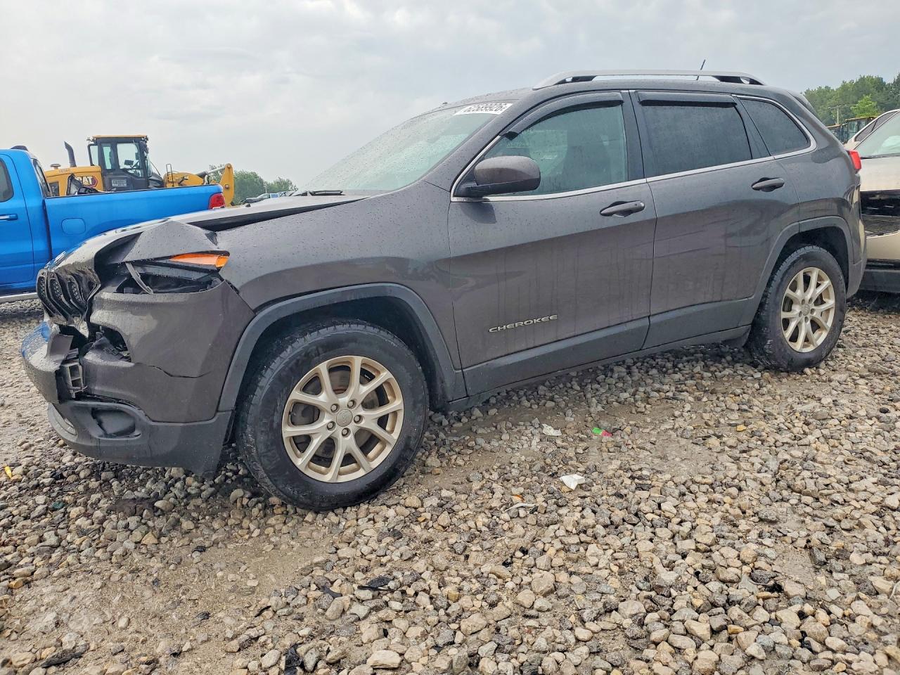 2015 Jeep Cherokee Latitude Gray vin: 1C4PJMCS5FW758048