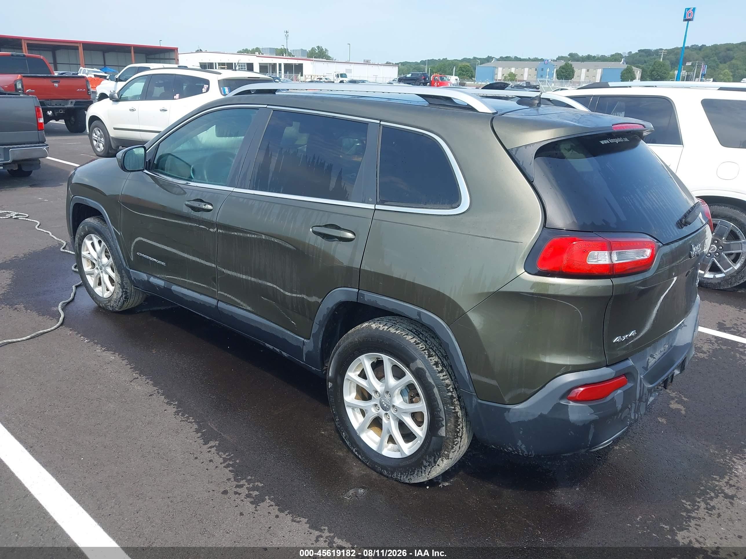 2014 Jeep Cherokee Latitude Зеленый vin: 1C4PJMCS6EW226788