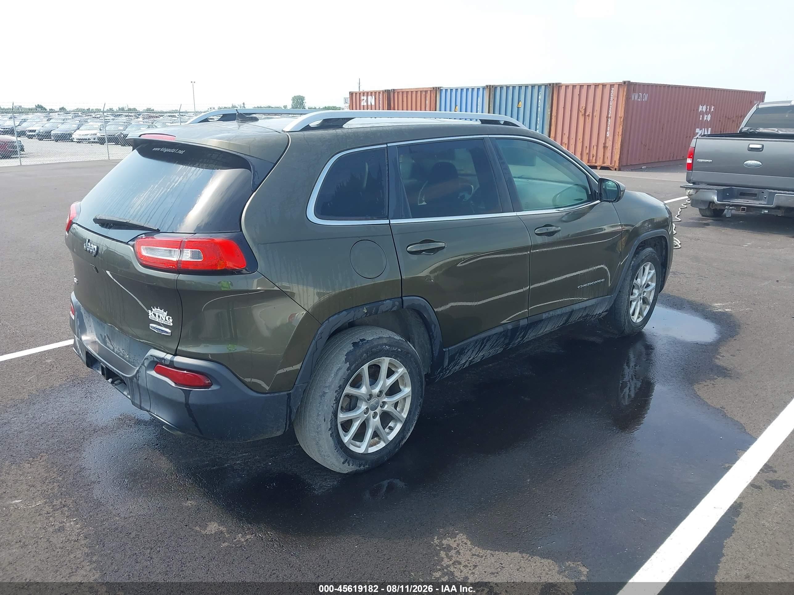2014 Jeep Cherokee Latitude Зеленый vin: 1C4PJMCS6EW226788