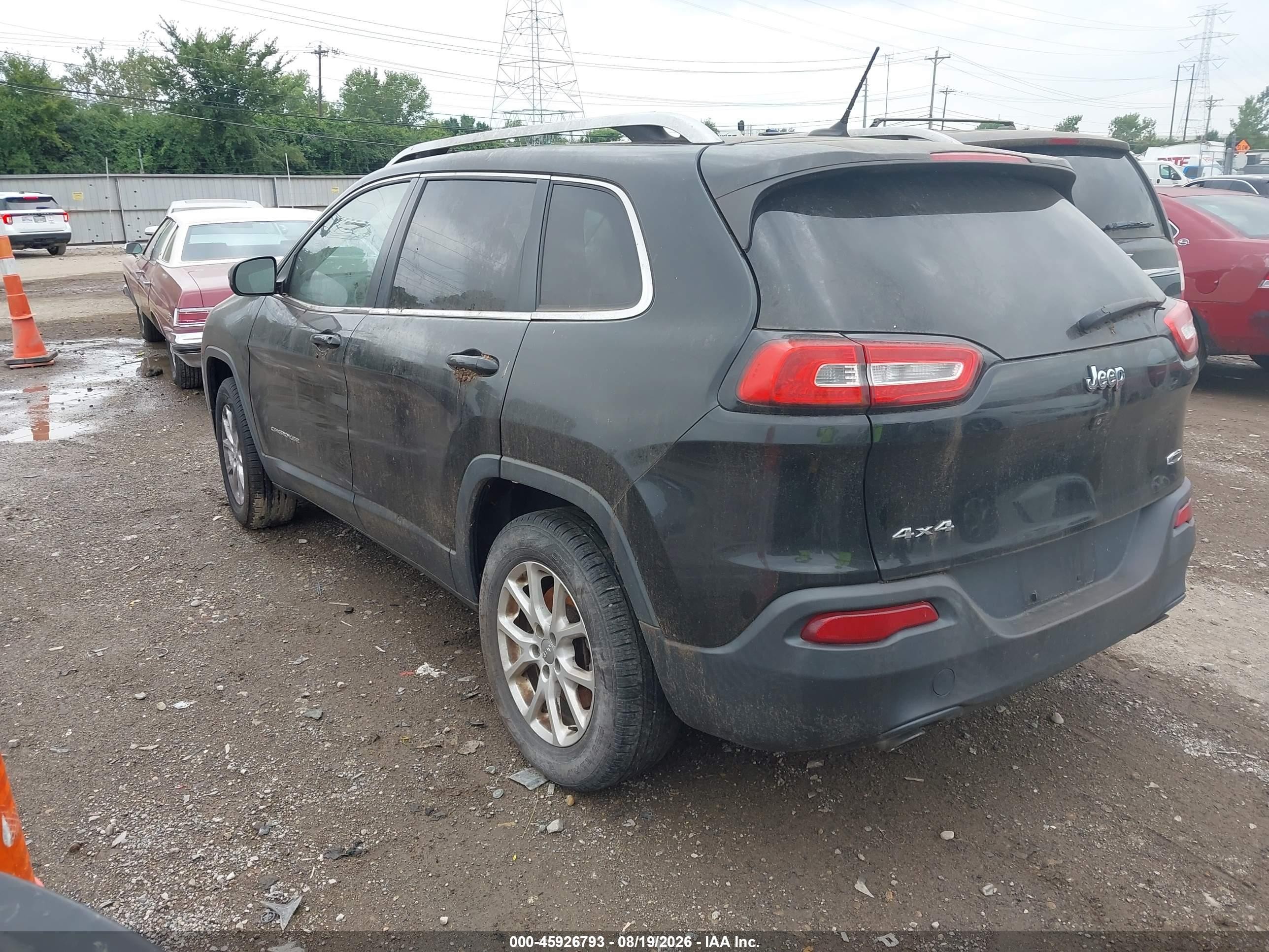 2014 Jeep Cherokee Latitude Black vin: 1C4PJMCS6EW244238