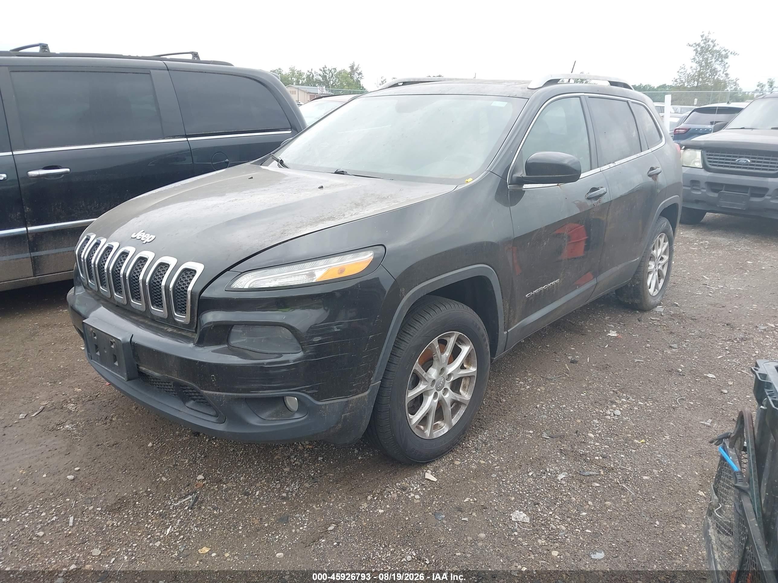 2014 Jeep Cherokee Latitude Black vin: 1C4PJMCS6EW244238