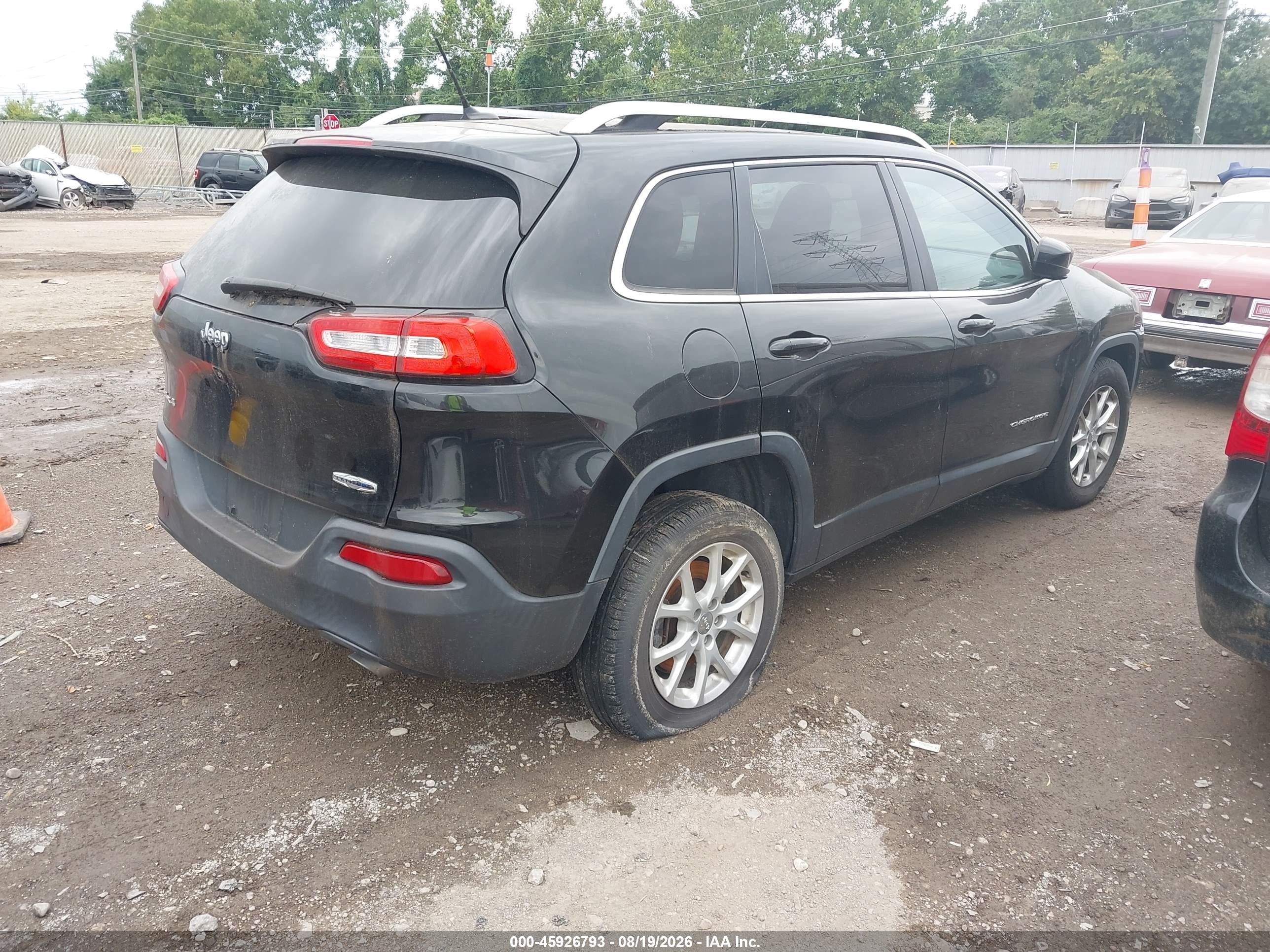2014 Jeep Cherokee Latitude Black vin: 1C4PJMCS6EW244238