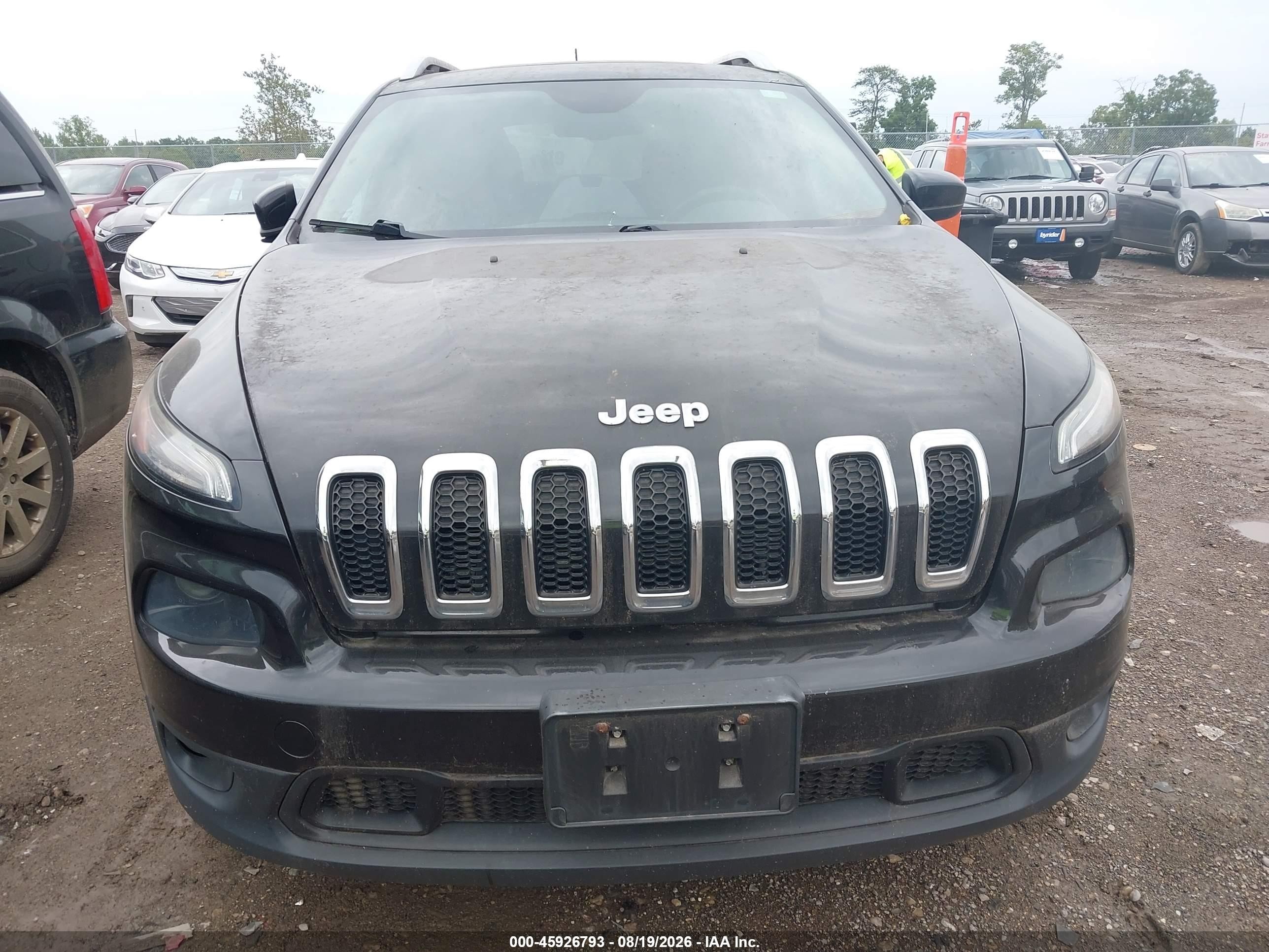 2014 Jeep Cherokee Latitude Black vin: 1C4PJMCS6EW244238