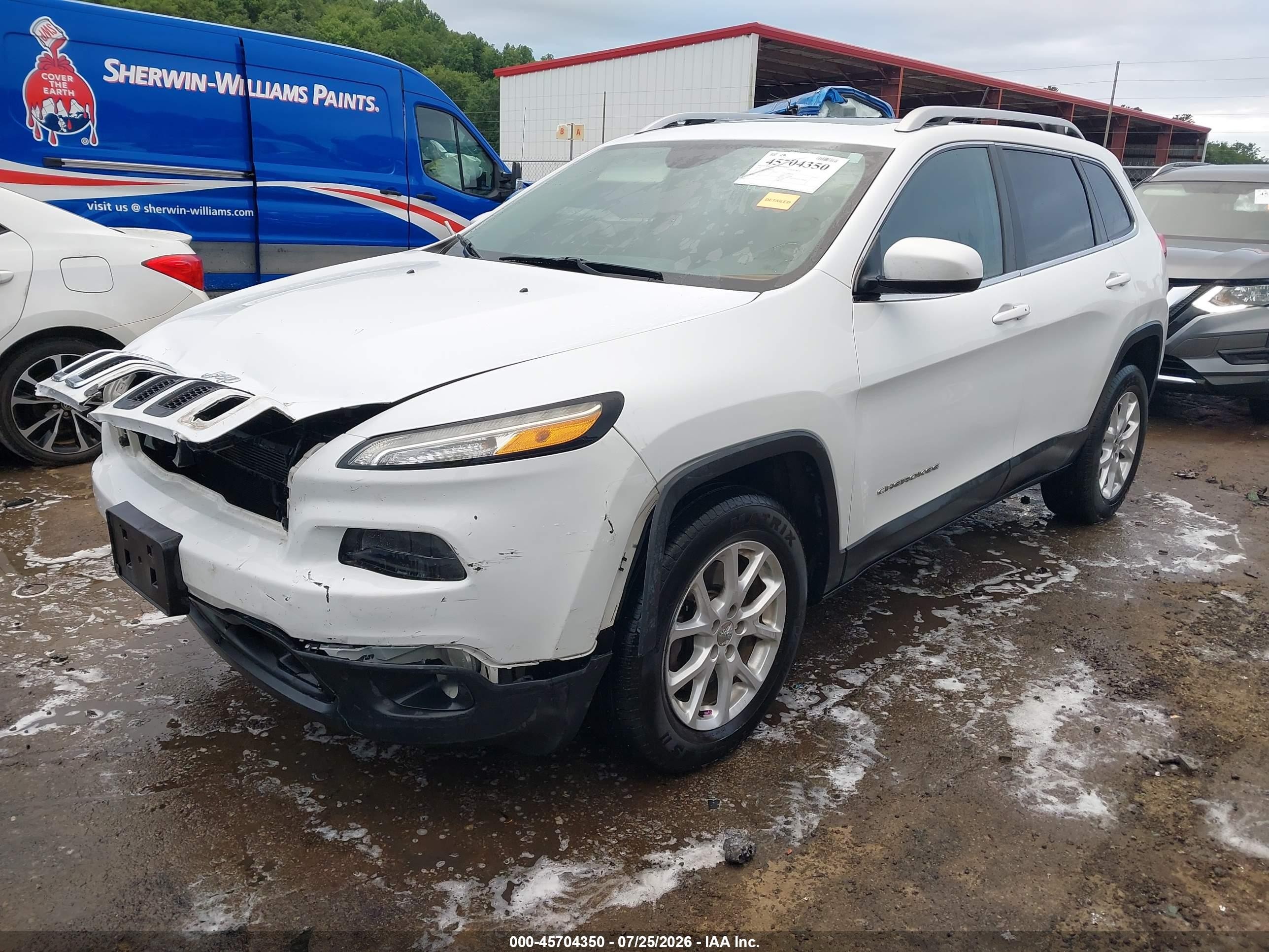 2014 Jeep Cherokee Latitude White vin: 1C4PJMCS6EW286506