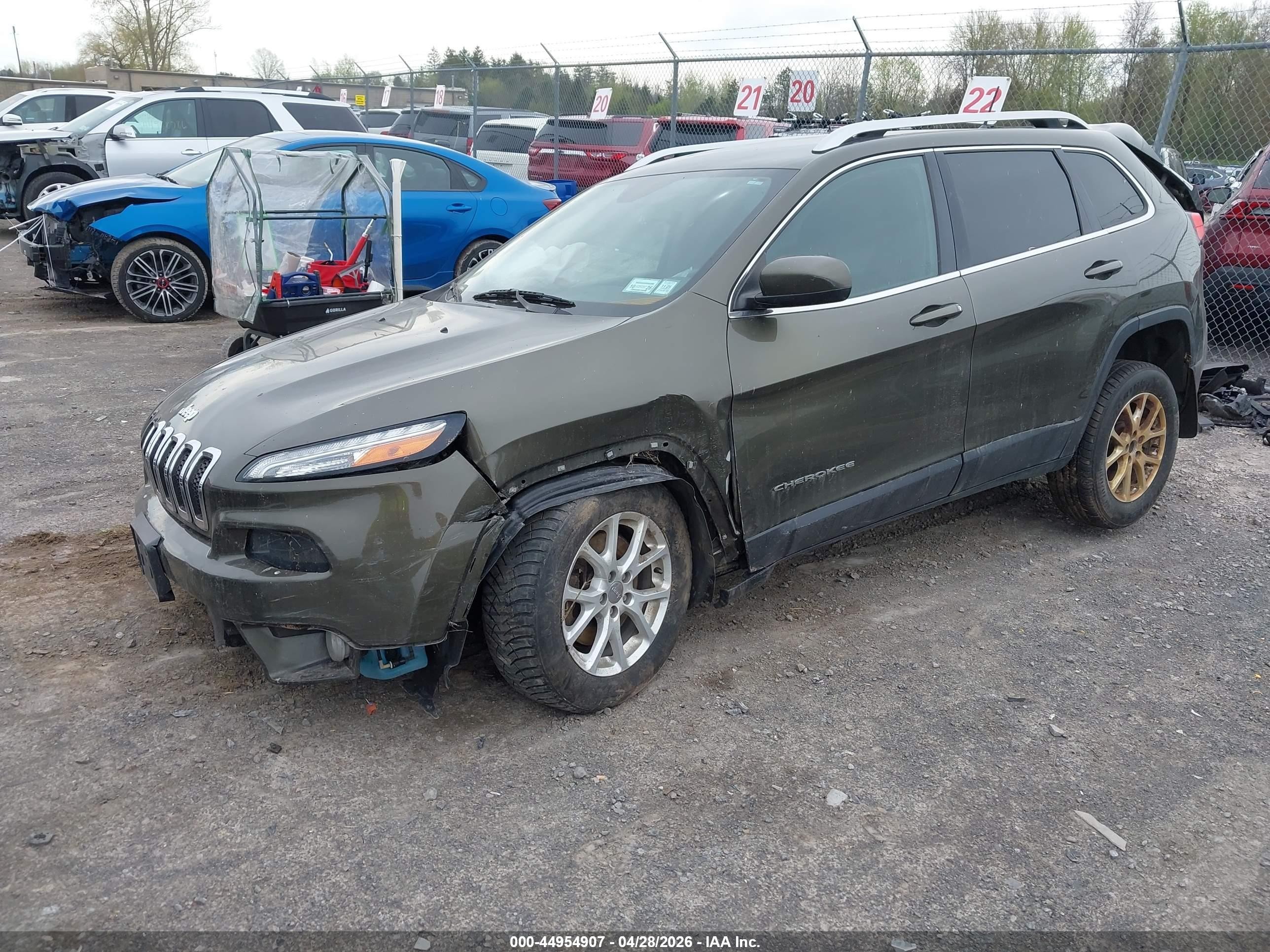 2014 Jeep Cherokee Latitude Коричневый vin: 1C4PJMCS6EW310528