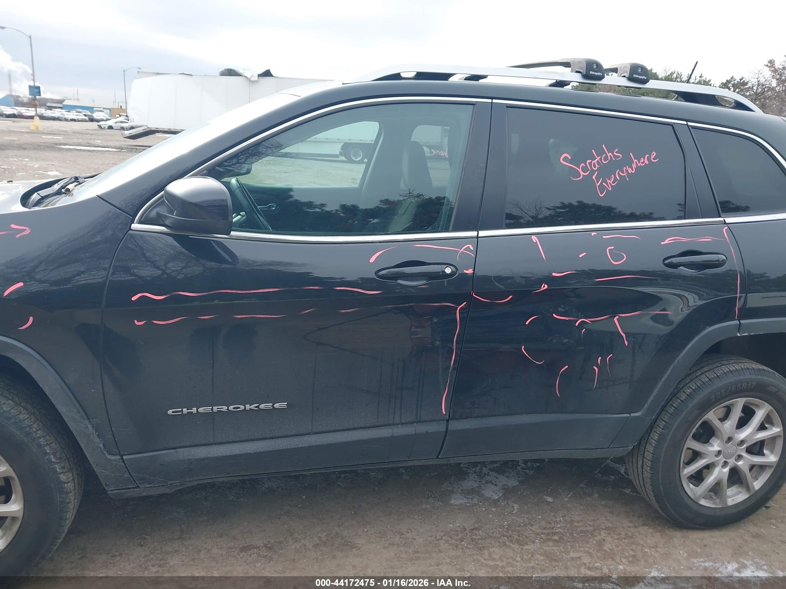 2015 Jeep Cherokee Latitude Black vin: 1C4PJMCS6FW577380