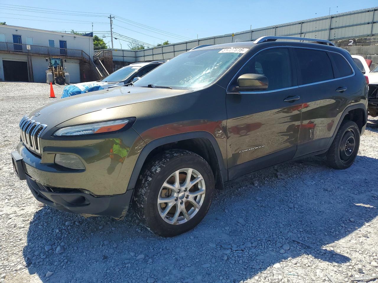 2015 Jeep Cherokee Latitude Зеленый vin: 1C4PJMCS6FW665331