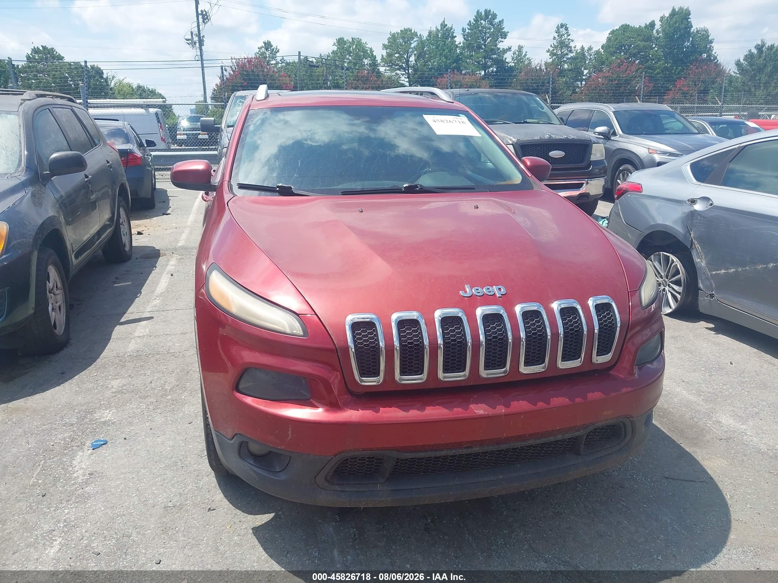 2015 Jeep Cherokee Latitude Burgundy vin: 1C4PJMCS6FW773240