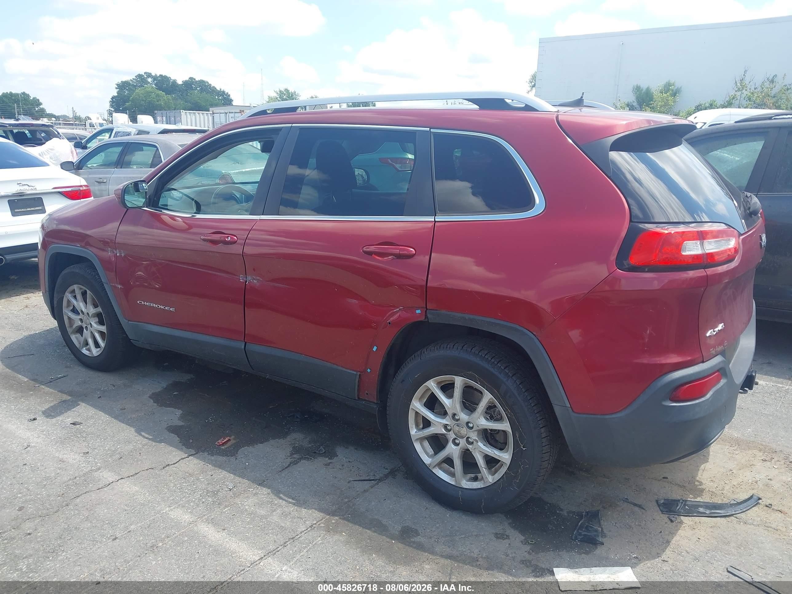 2015 Jeep Cherokee Latitude Burgundy vin: 1C4PJMCS6FW773240