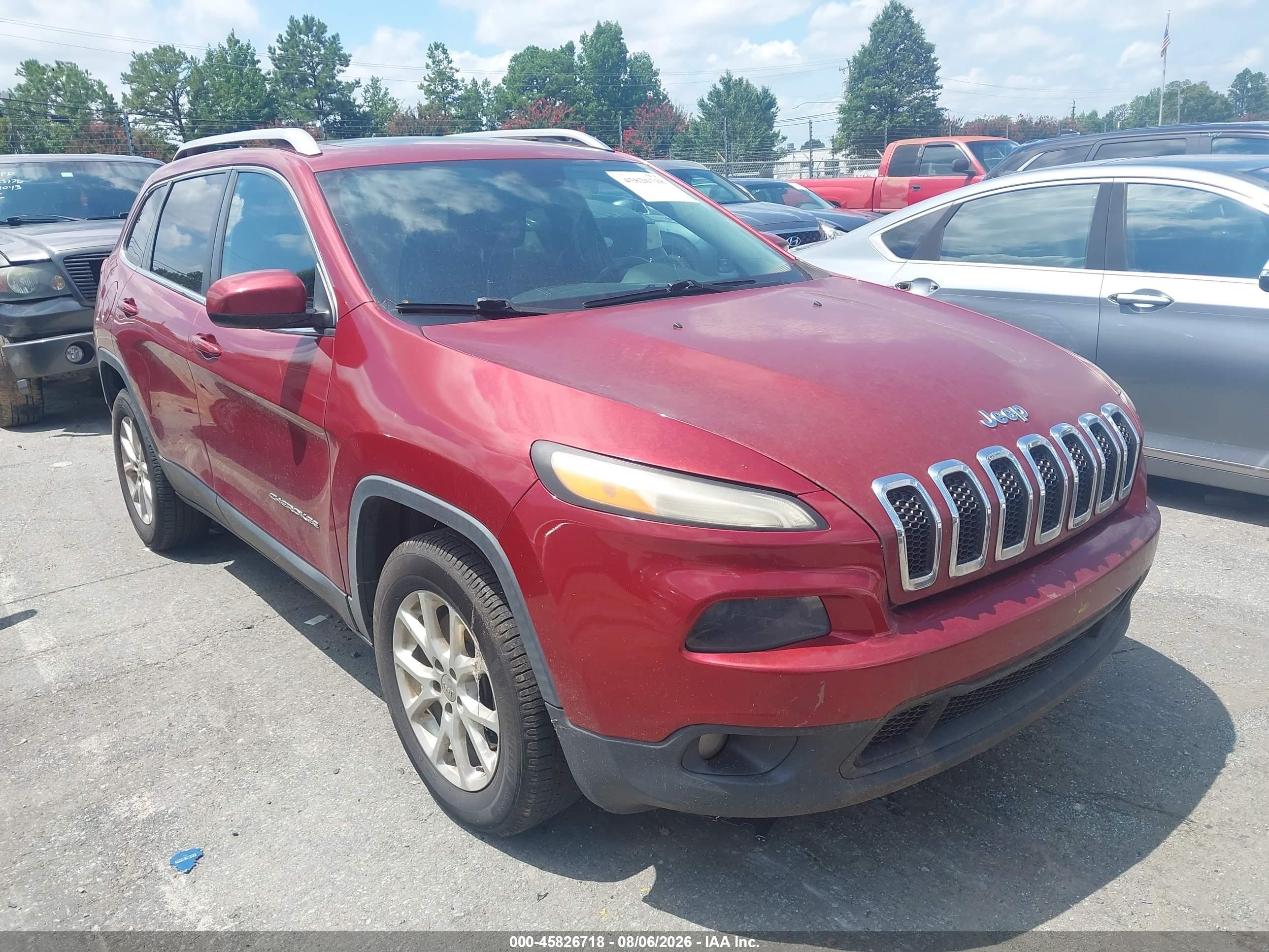2015 Jeep Cherokee Latitude Burgundy vin: 1C4PJMCS6FW773240
