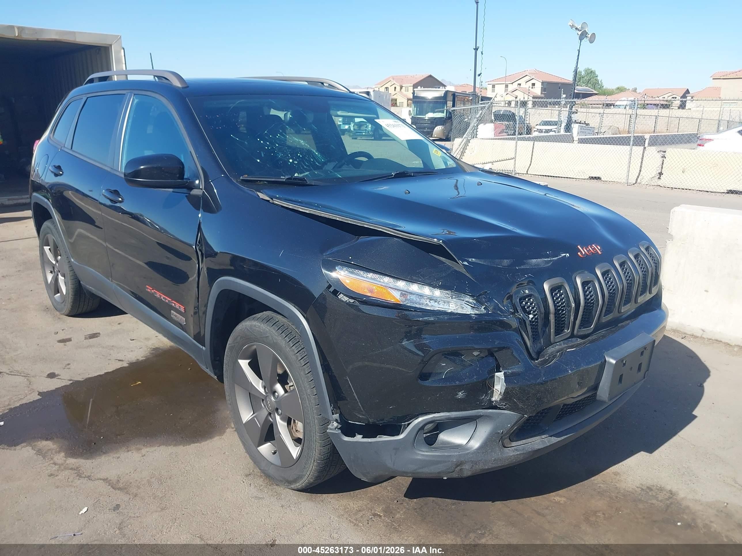 2016 Jeep Cherokee 75th Anniversary Black vin: 1C4PJMCS6GW309205