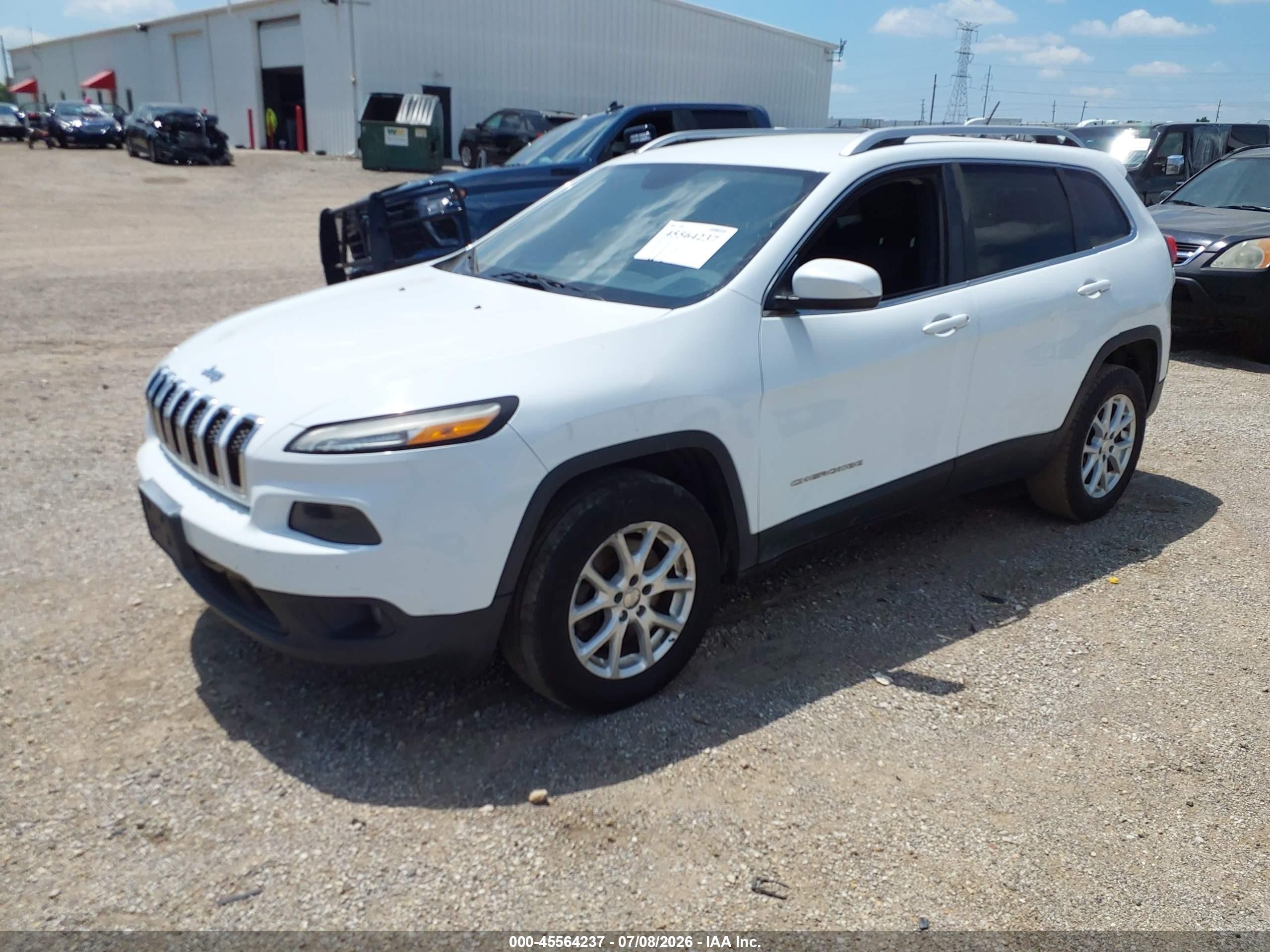 2014 Jeep Cherokee Latitude White vin: 1C4PJMCS7EW179982