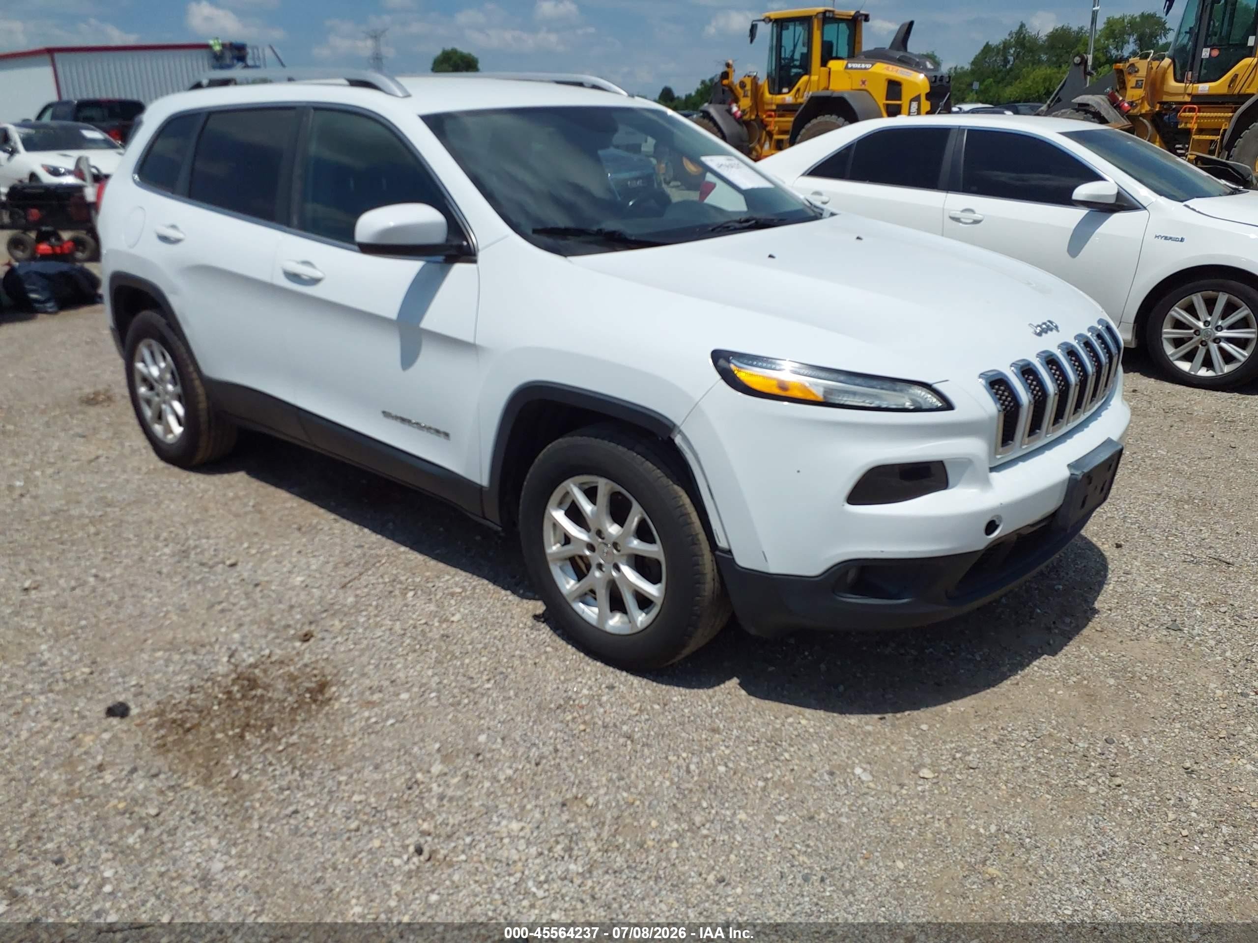 2014 Jeep Cherokee Latitude White vin: 1C4PJMCS7EW179982