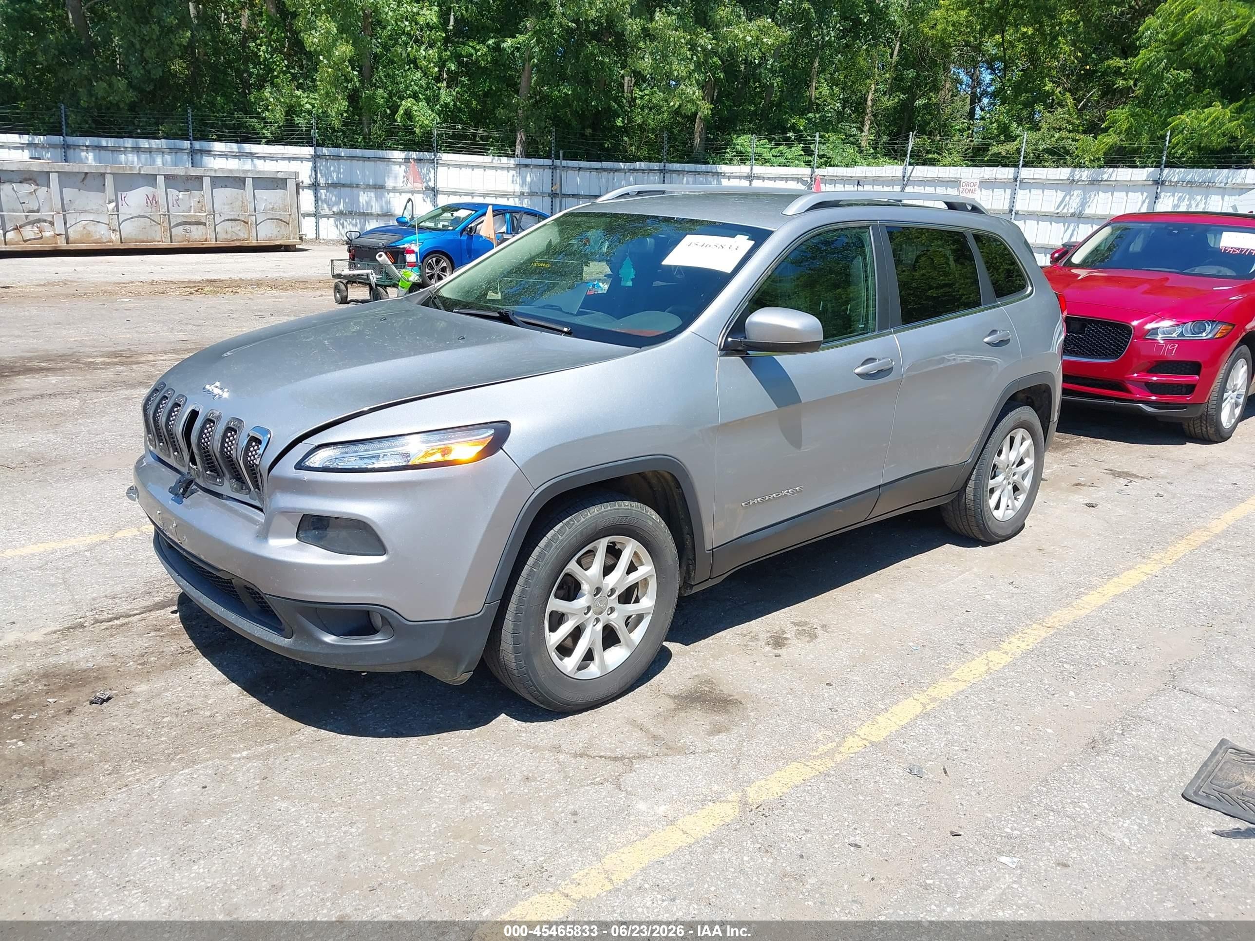 2014 Jeep Cherokee Latitude Gray vin: 1C4PJMCS7EW203696