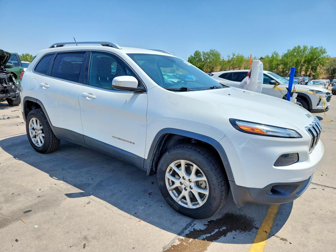 2014 Jeep Cherokee Latitude Белый vin: 1C4PJMCS7EW219316