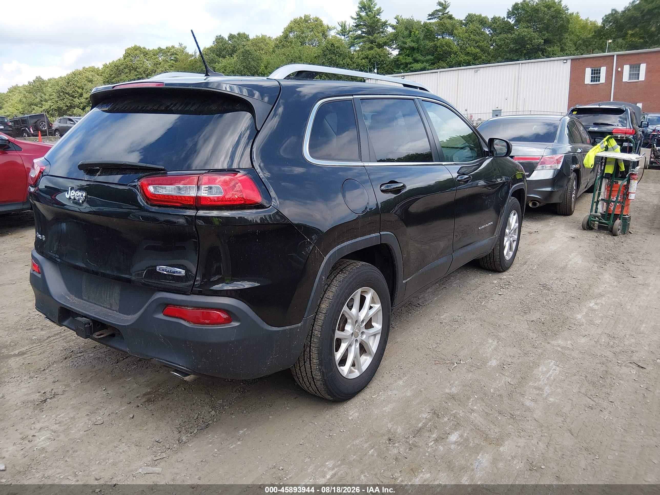 2014 Jeep Cherokee Latitude Black vin: 1C4PJMCS7EW247651