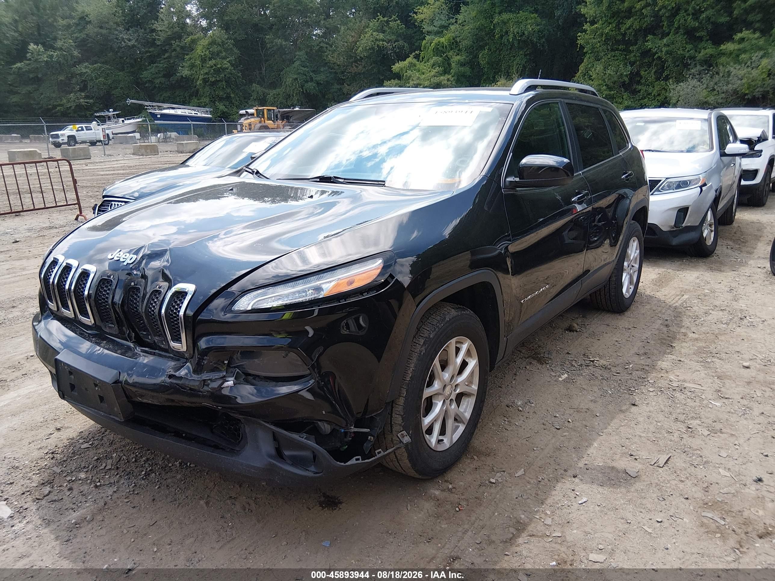 2014 Jeep Cherokee Latitude Black vin: 1C4PJMCS7EW247651