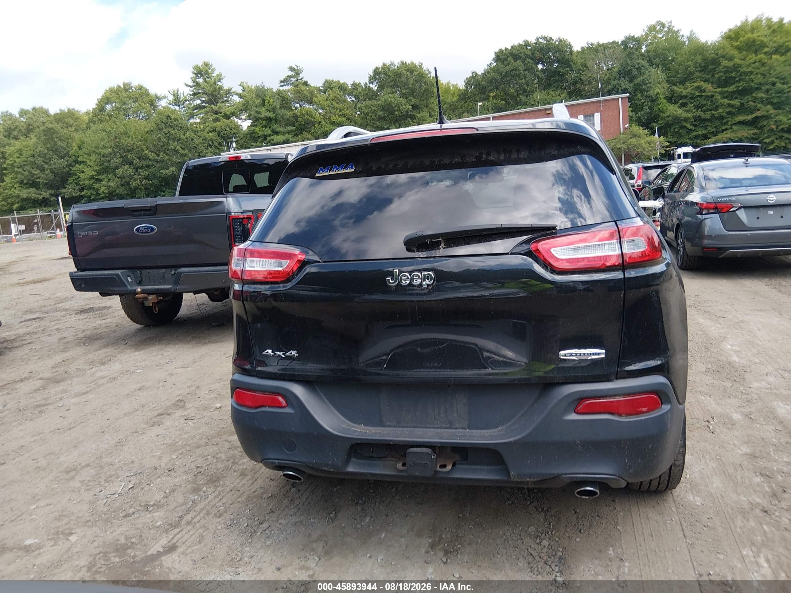 2014 Jeep Cherokee Latitude Black vin: 1C4PJMCS7EW247651